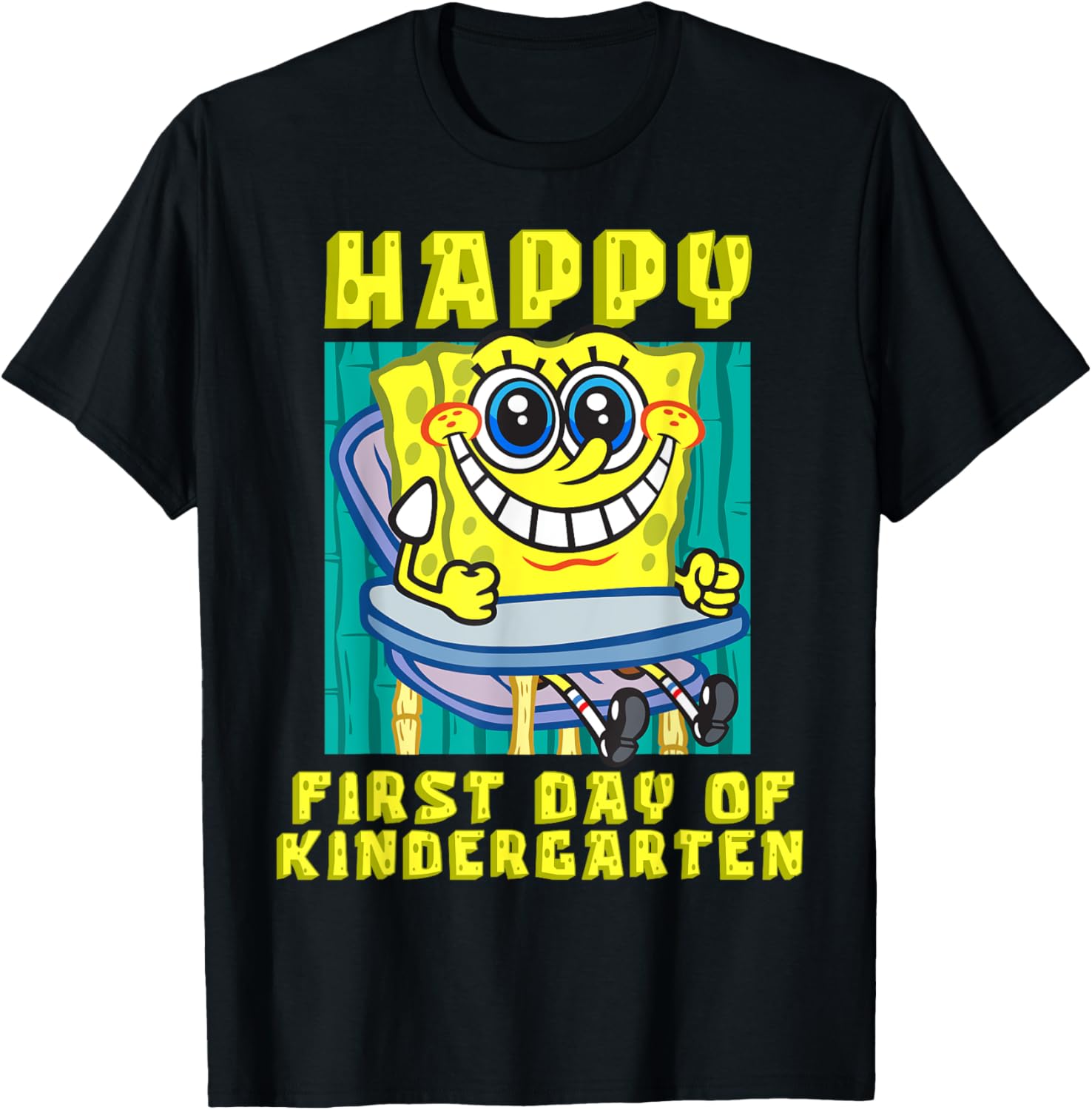 SpongeBob Happy First Day of Kindergarten T-Shirt for Boys and Girls - 6