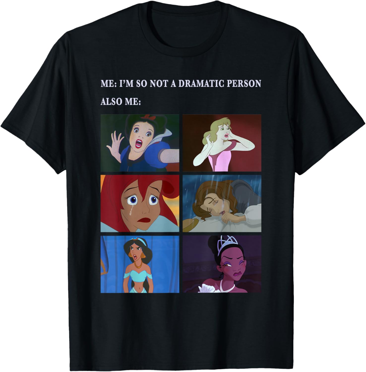 Disney Princess Not Dramatic Meme Panel T-Shirt for Fun Fashion Fans - 1