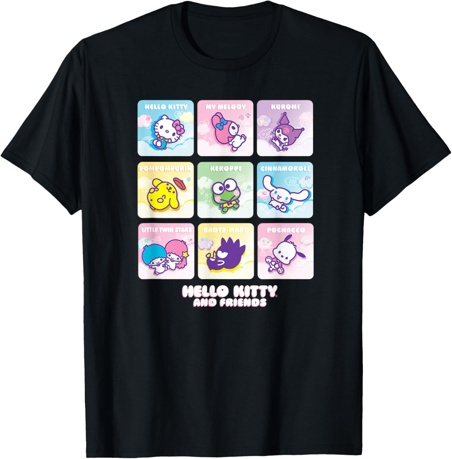 Hello Kitty and Friends Square Icons T-Shirt for Kids and Adults - 6