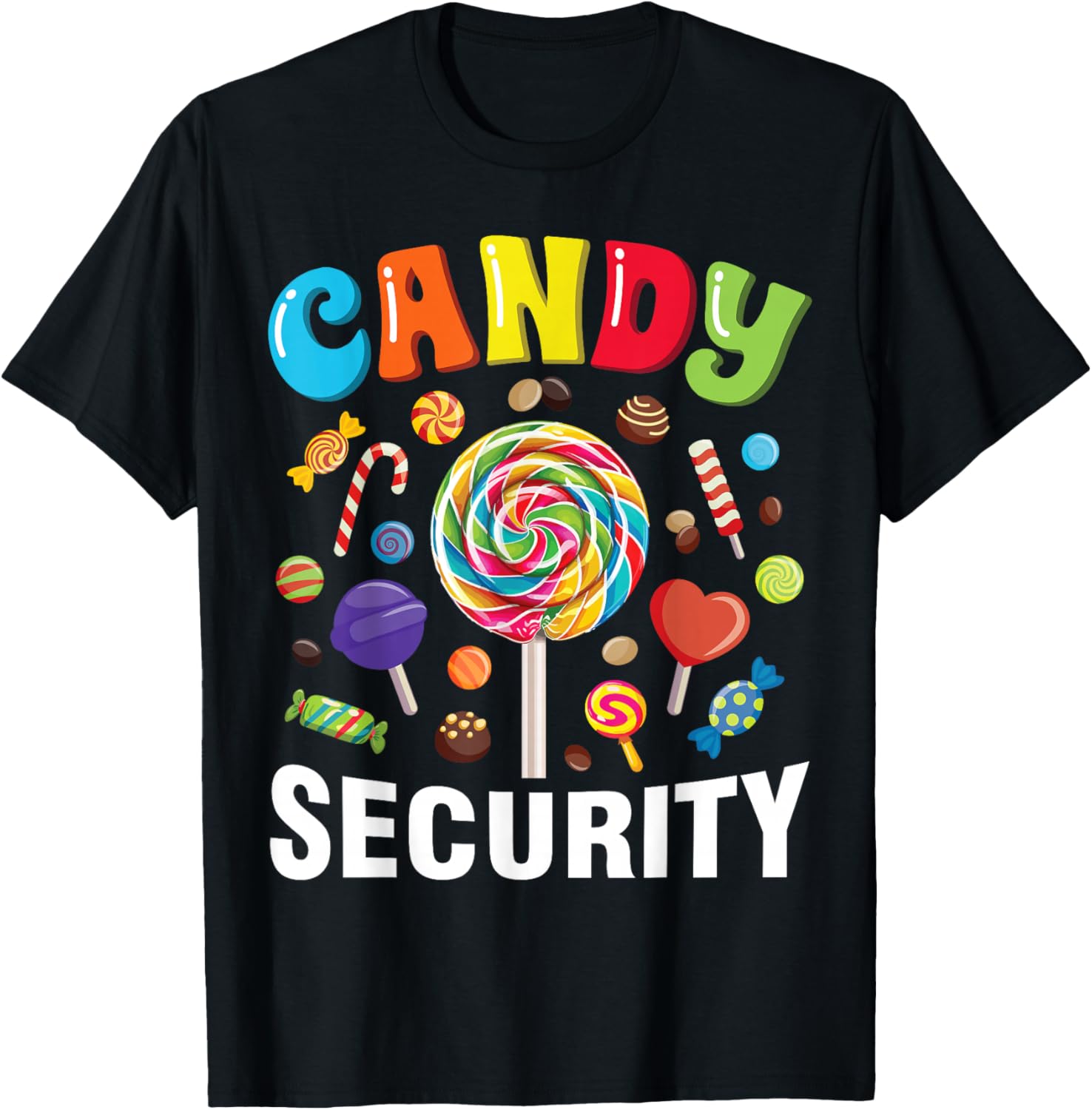 Funny Candy Security Halloween Costume T-Shirt for Spooky Fun - 13