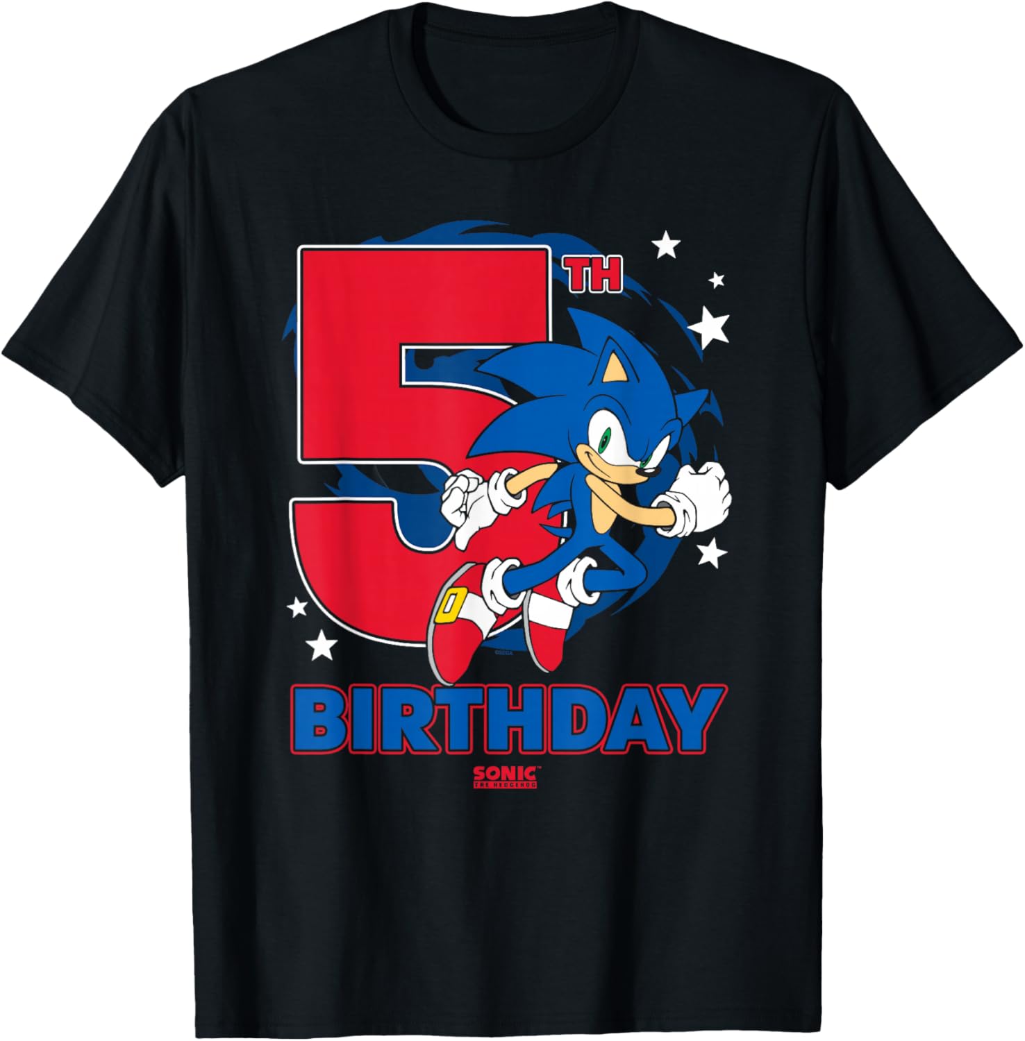 Epic Sonic The Hedgehog 5th Birthday T-Shirt for Kids and Fans - 1