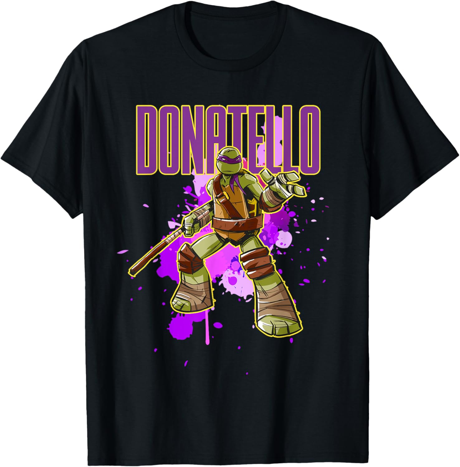 Mademark Teenage Mutant Ninja Turtles Donatello Purple Splatter T-Shirt - 15