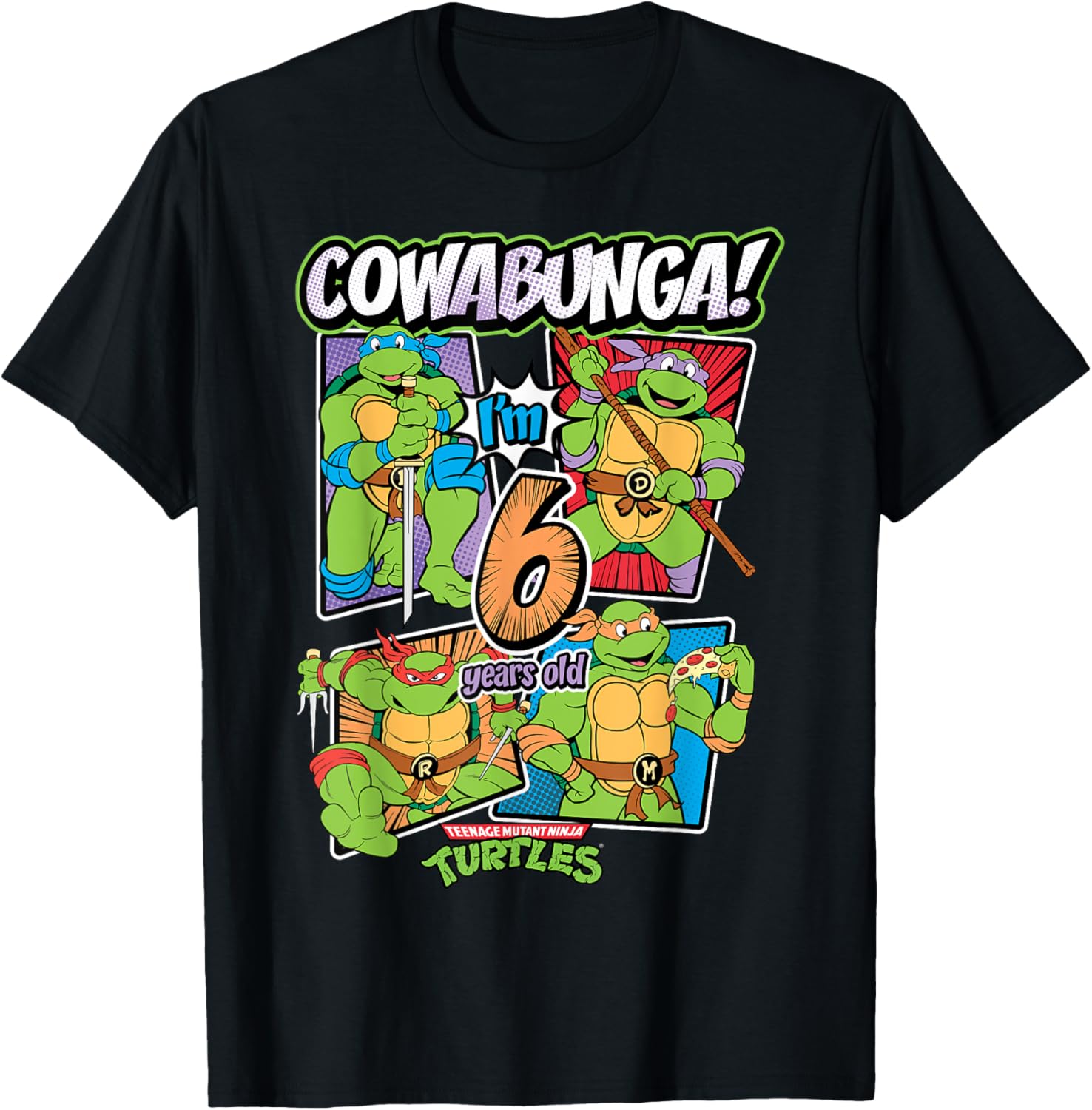 Mademark Teenage Mutant Ninja Turtles T-Shirt for 6 Year Olds Cowabunga - 7