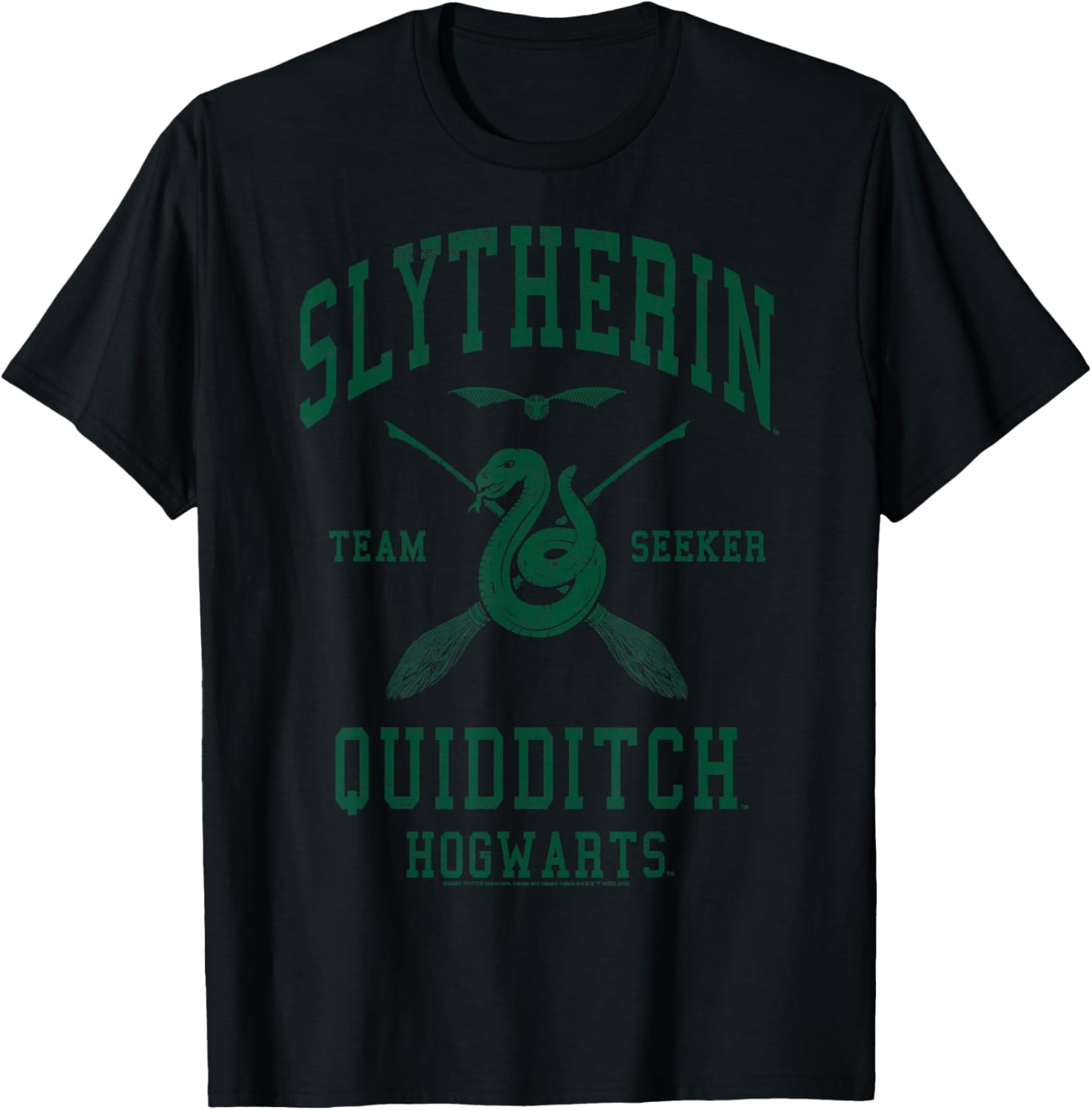 Slytherin Quidditch Team Seeker T-Shirt for Harry Potter Fans - 4