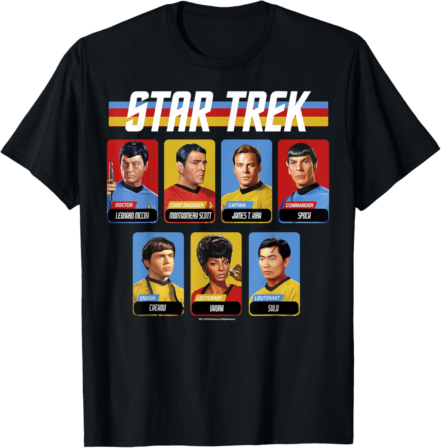 Star Trek Original Series Crew Retro Portraits T-Shirt for Fans - 3