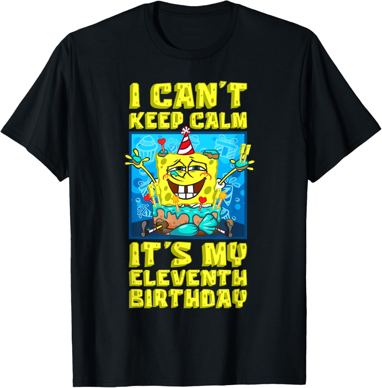 Mademark SpongeBob 11th Birthday T-Shirt for Boys - Fun and Playful Design - 10