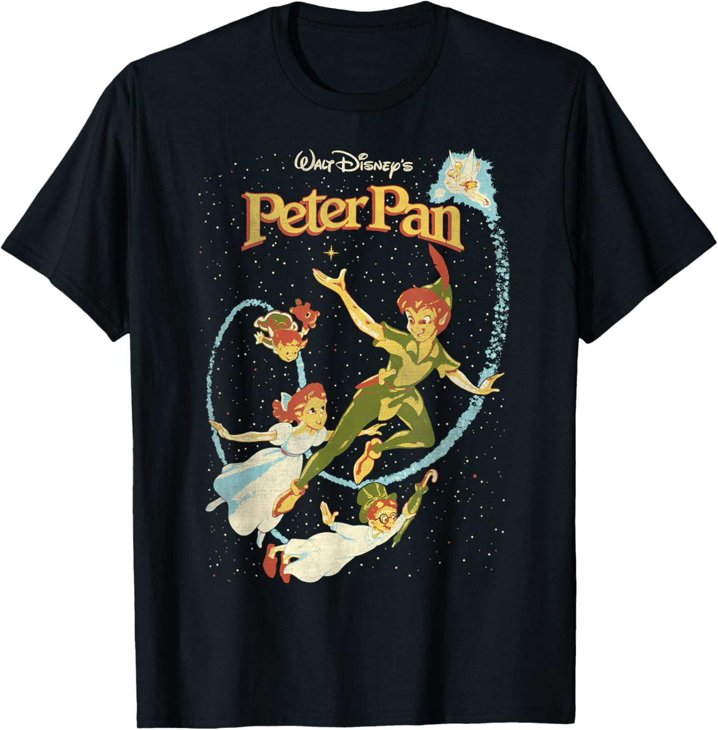 Disney Peter Pan Darling Flight Vintage Graphic T-Shirt for Dreamers - 1