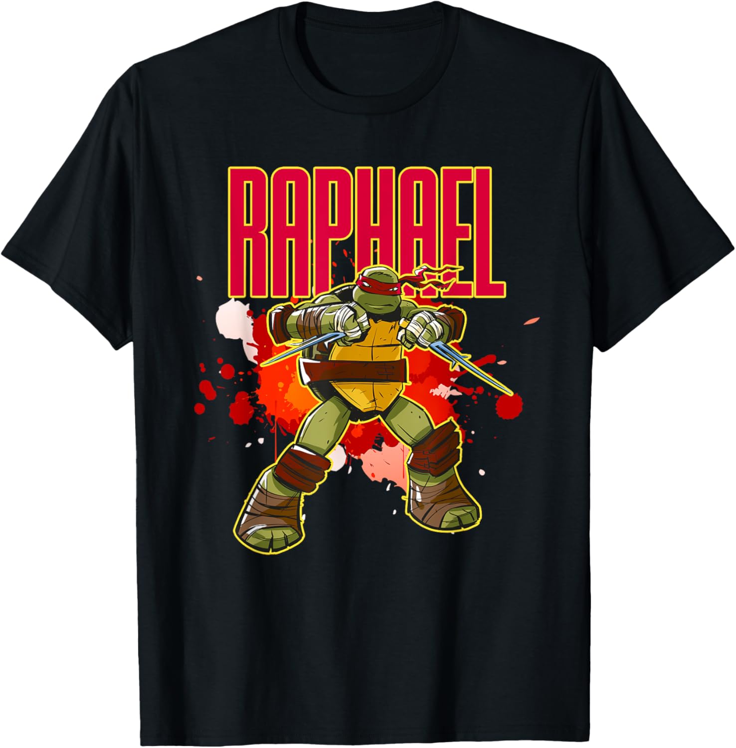 Mademark Teenage Mutant Ninja Turtles Raphael Red Splatter T-Shirt - 3