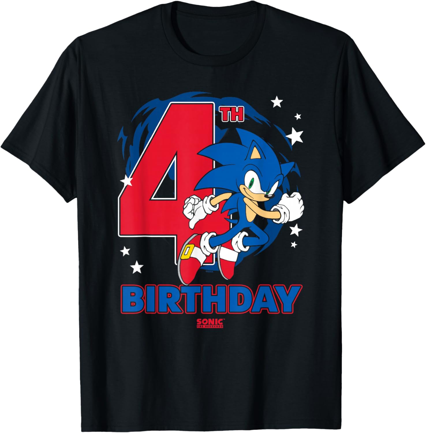 Sonic The Hedgehog 4th Birthday Epic Big Chest Logo T-Shirt for Kids - 1