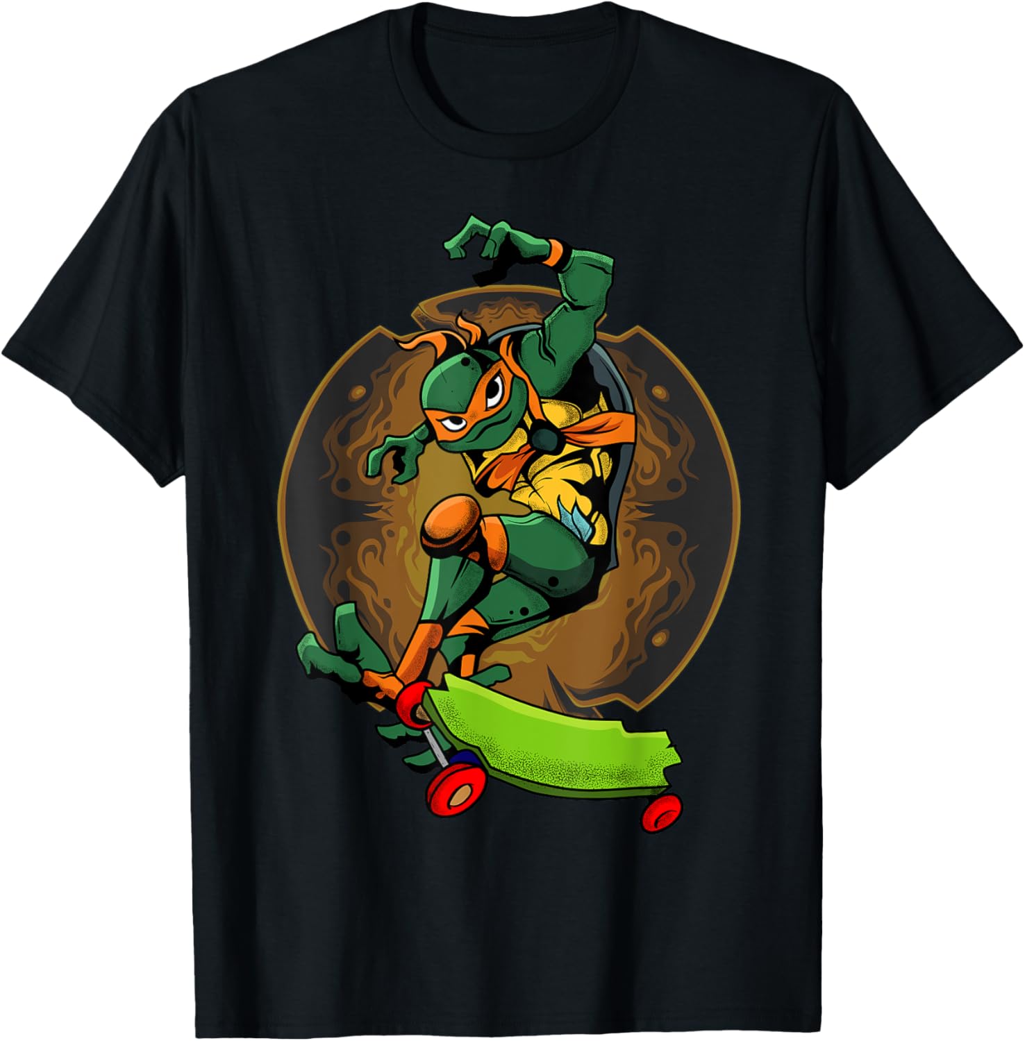 Mademark Teenage Mutant Ninja Turtles Mikey Skateboard T-Shirt for Kids - 3