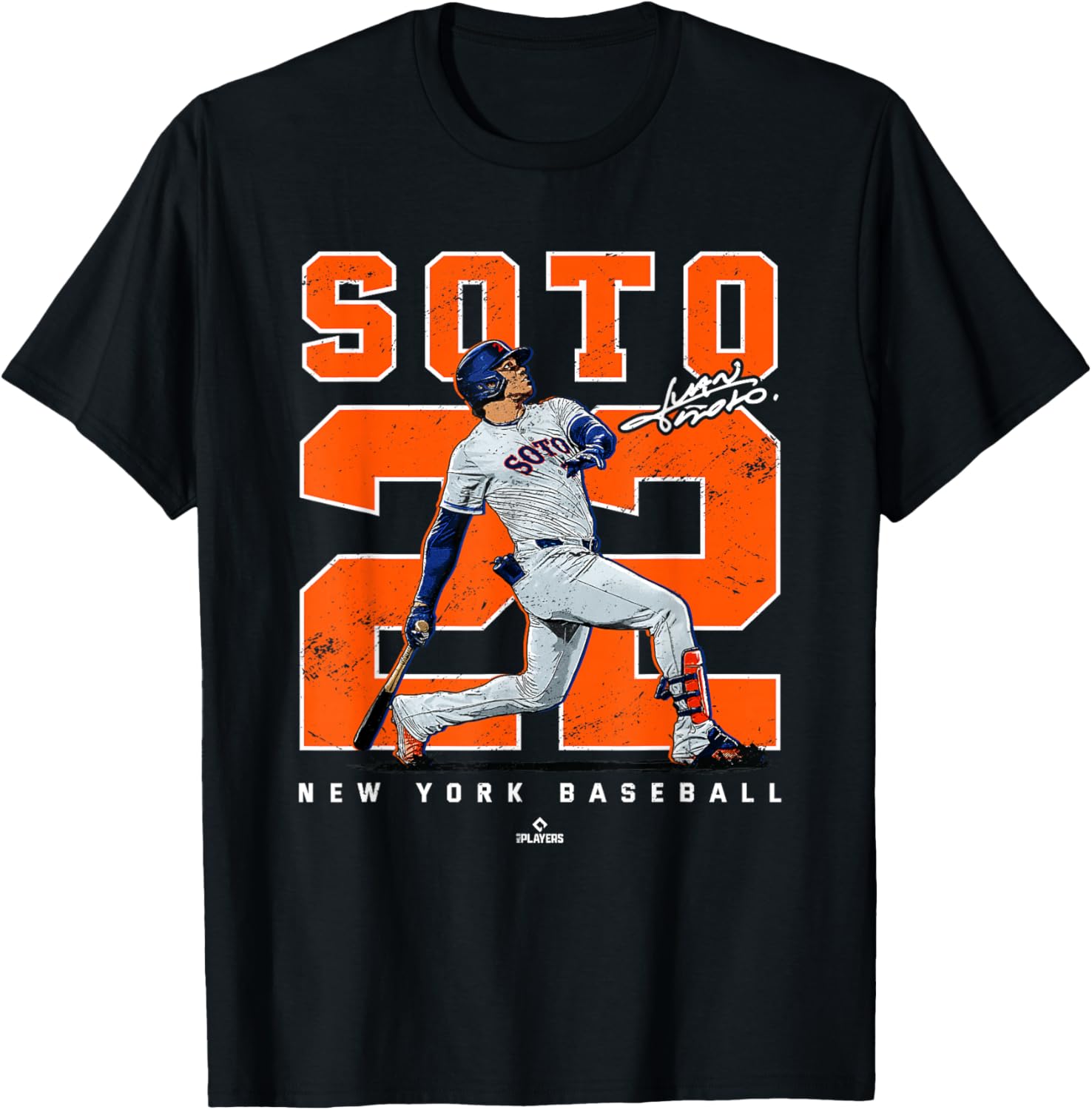 Juan Soto New York Baseball T-Shirt MLBPA Number & Portrait Design - 4