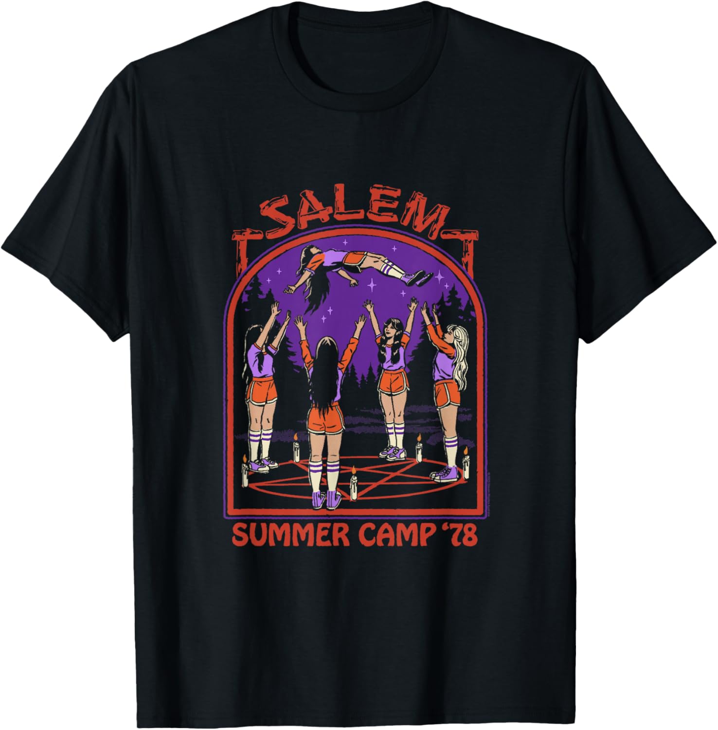 Steven Rhodes Salem Witch Summer Camp 78 T-Shirt – Retro Dark Humor Apparel - 3