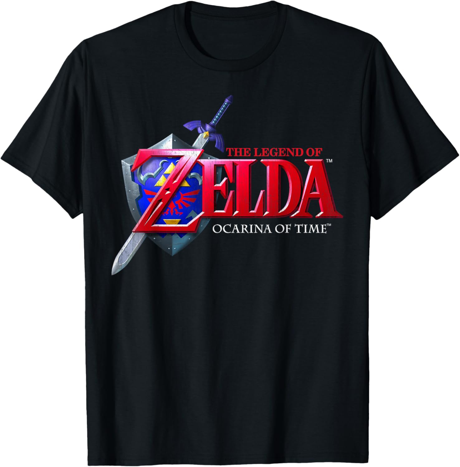 Nintendo Zelda Ocarina of Time Classic Logo Graphic T-Shirt for Gamers - 7