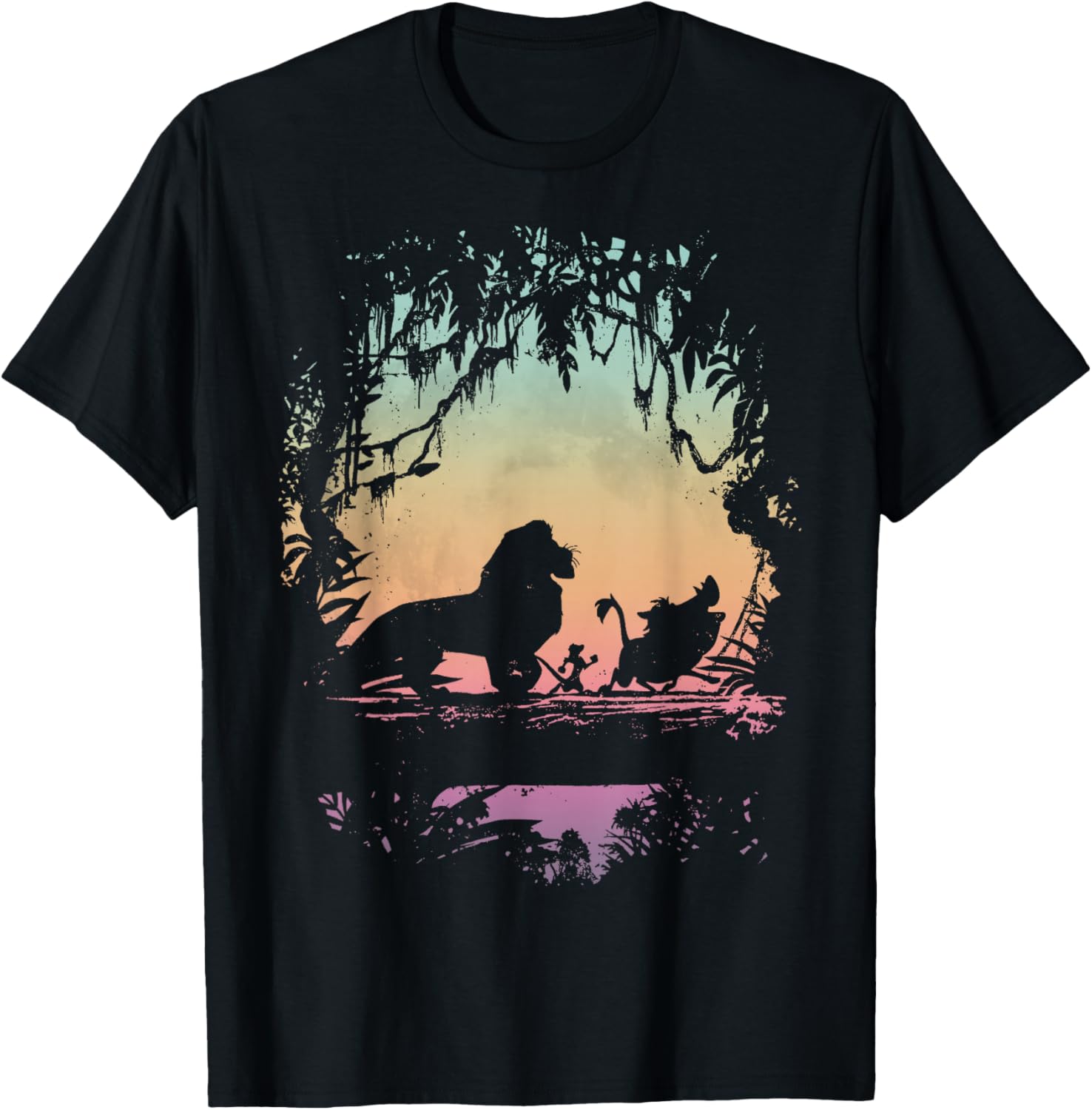 Disney Lion King Gradient Jungle Trio Graphic T-Shirt for Fans - 2