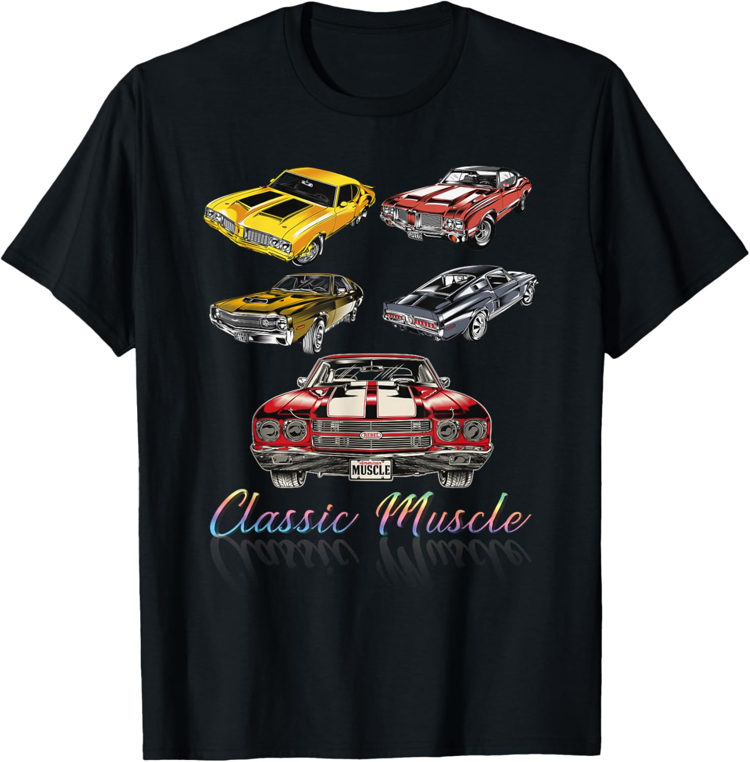 American Muscle Cars Classic Novelty T-Shirt for Car Enthusiasts - 18