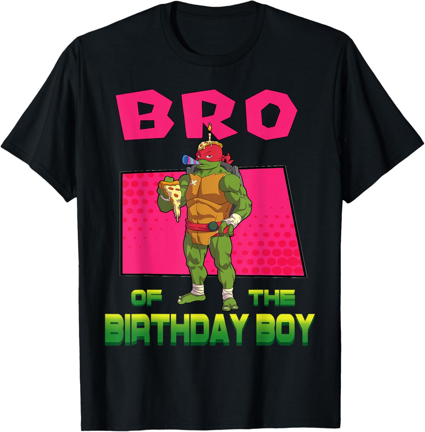 Mademark Teenage Mutant Ninja Turtles Raphael Pizza Party T-Shirt for Kids - 8