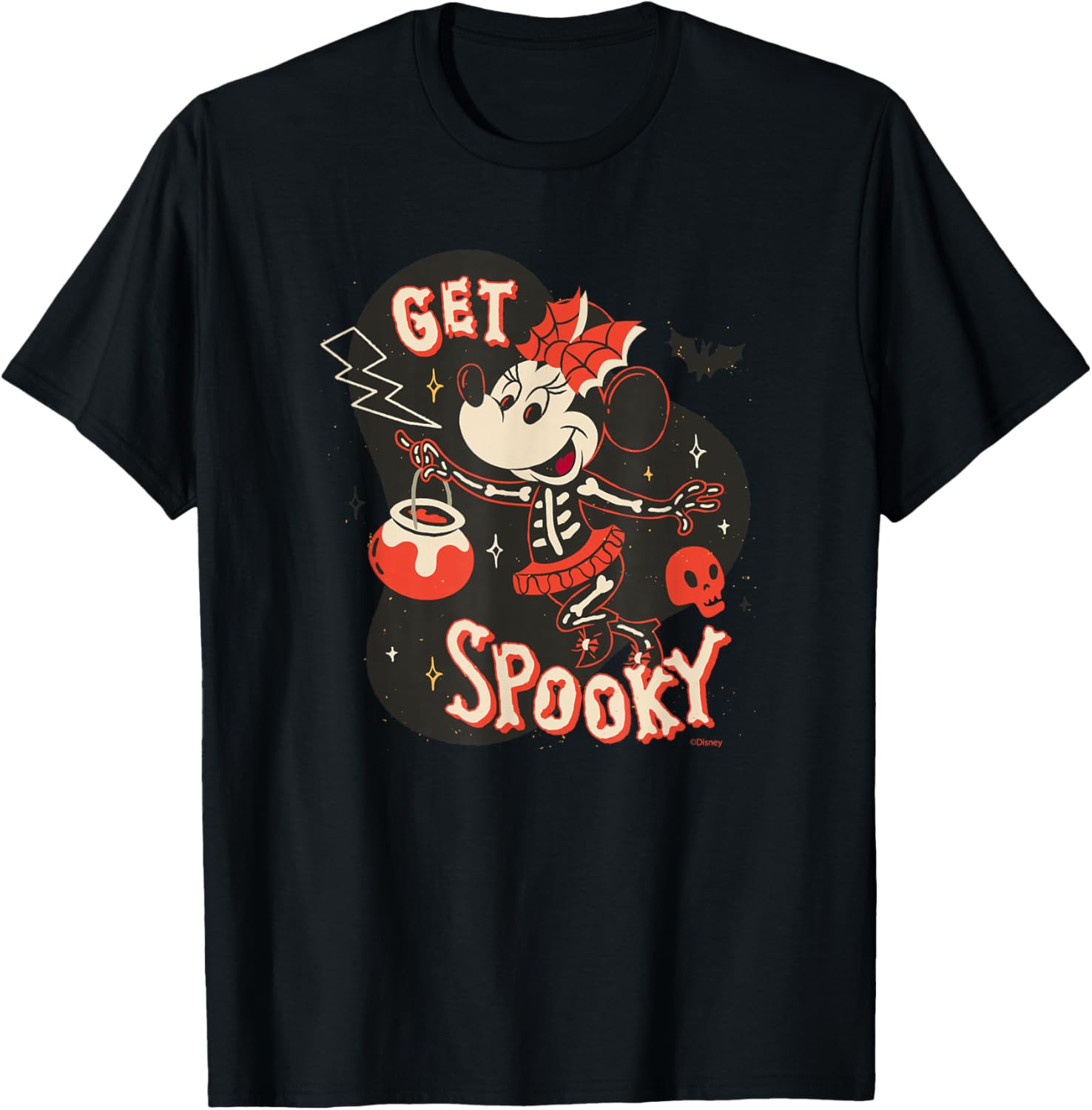 Disney Minnie Mouse Skeleton T-Shirt for Spooky Halloween Fun - 3
