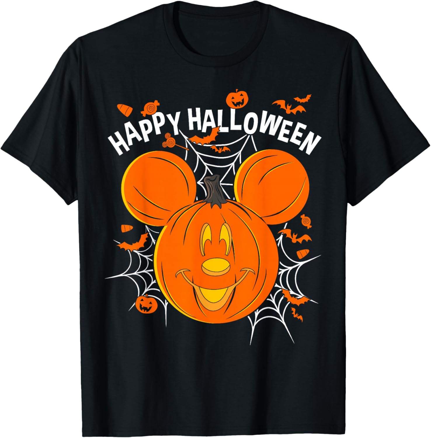 Disney Mickey Pumpkin Halloween T-Shirt for Kids and Adults Fun Style - 8