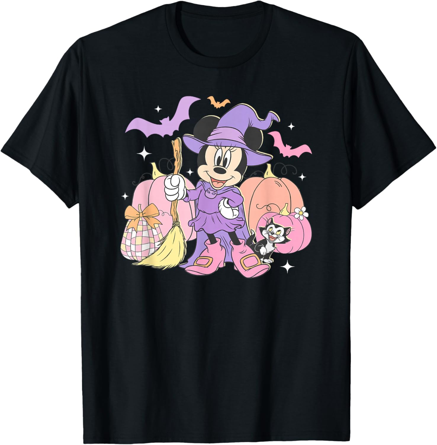 Cute Minnie Mouse Halloween Witch T-Shirt for Kids in Purple Design - 4