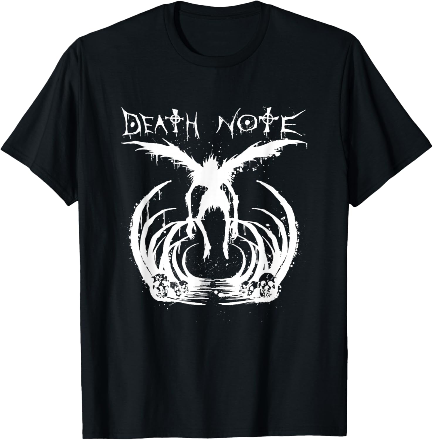 Ryuk Silhouette Splatter Death Note Anime T-Shirt for Fans and Collectors - 1