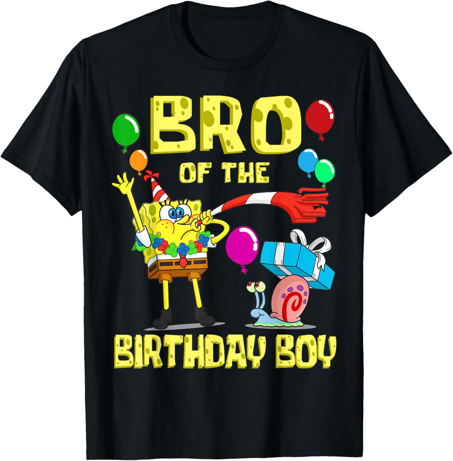 Mademark SpongeBob Brother of the Birthday Boy Theme Party T-Shirt - 2