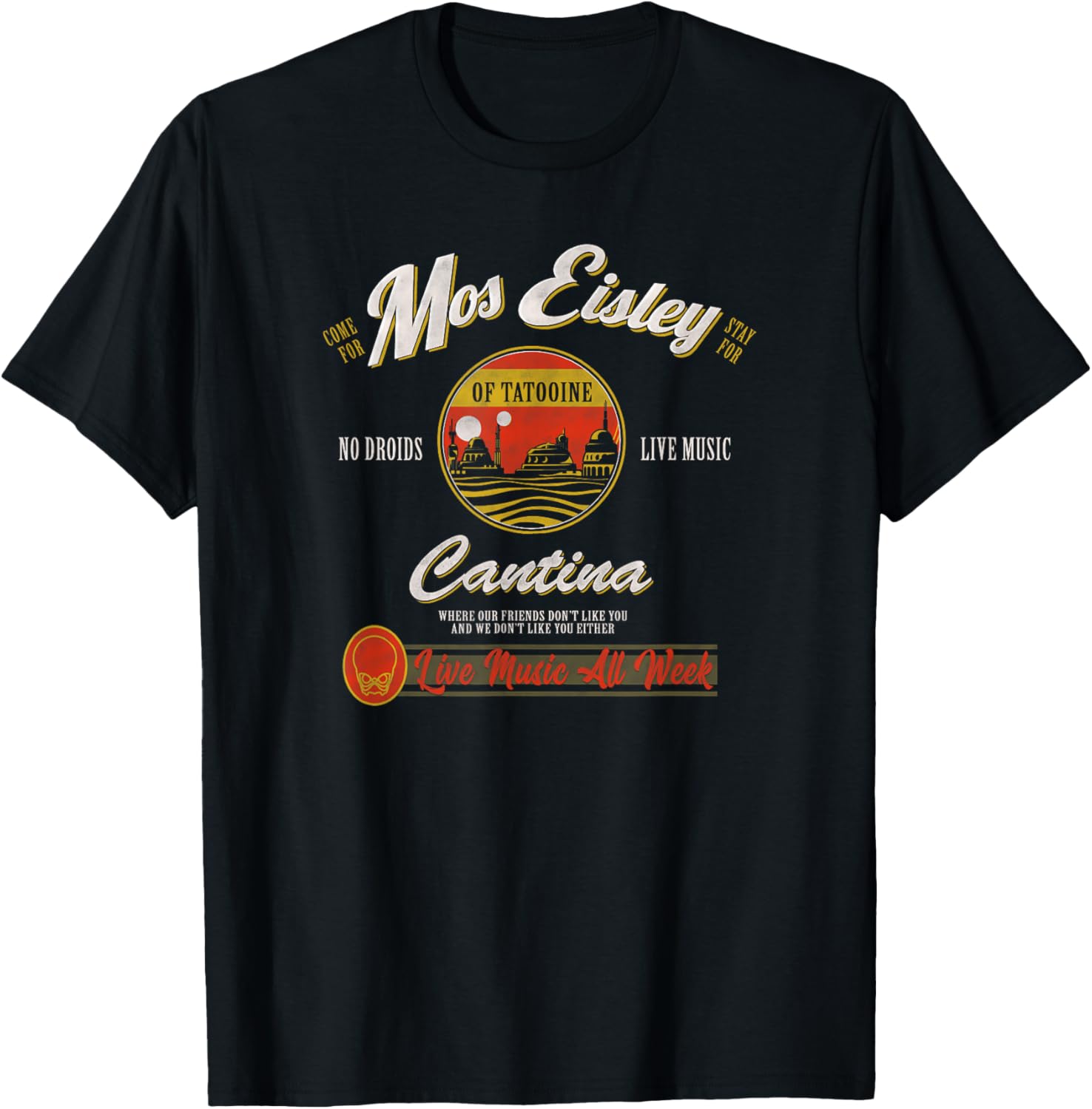 Star Wars Mos Eisley Cantina Live Music T-Shirt for Fans and Collectors - 3