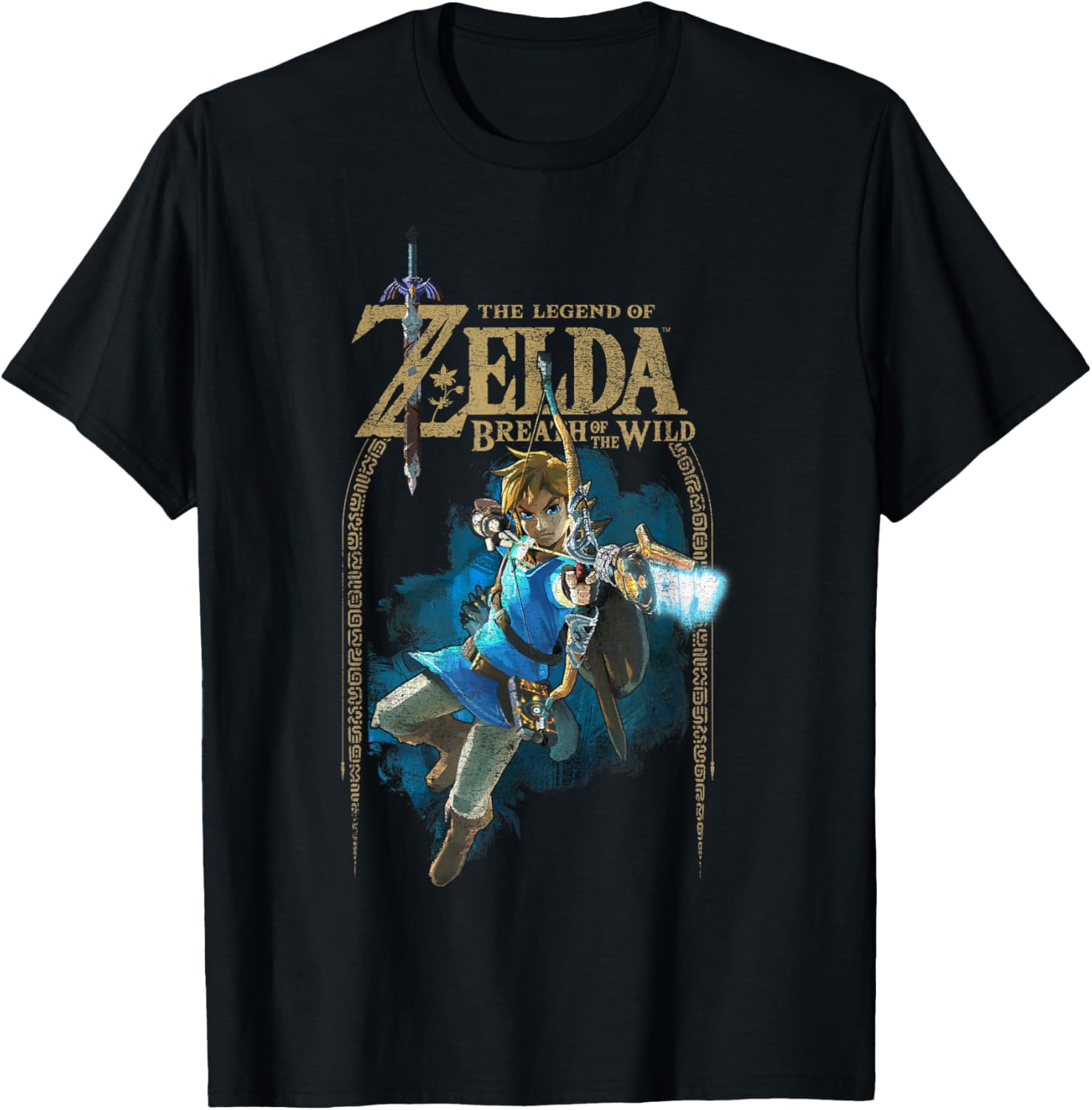 Zelda Breath of the Wild Link Arch Shot Graphic T-Shirt for Gamers - 5