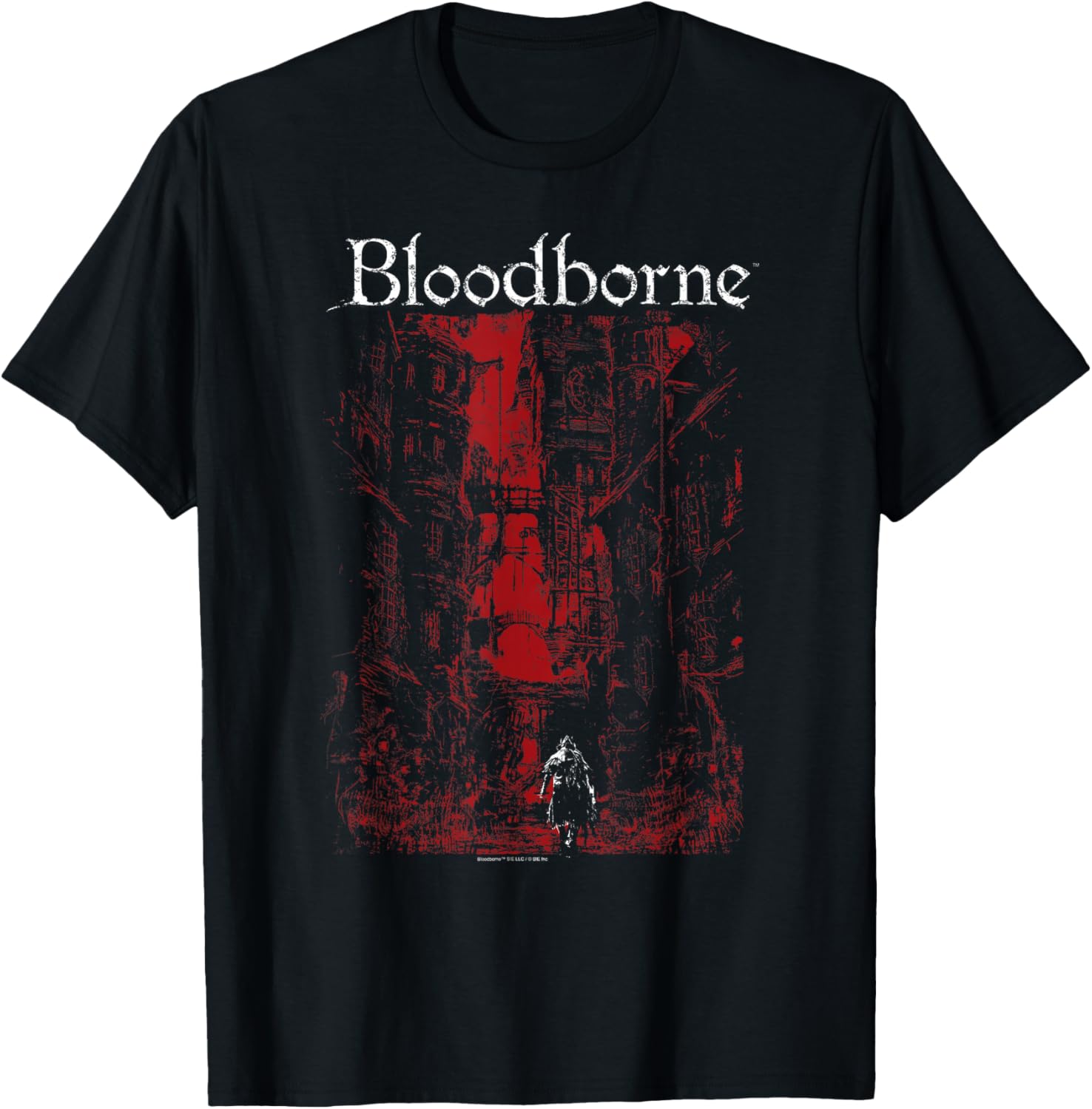 Bloodborne Red City Background T-Shirt for Gamers and Fans - 3