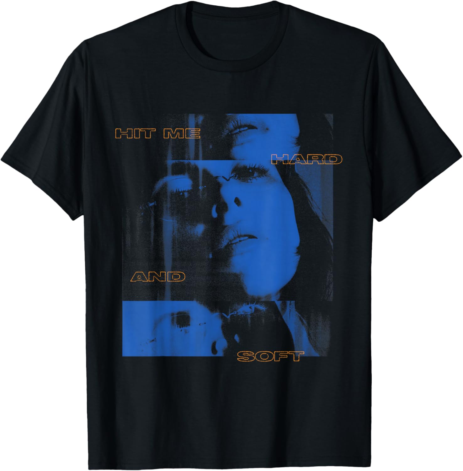 Official Billie Eilish Hit Me Hard and Soft Blue T-Shirt for Fans - 1