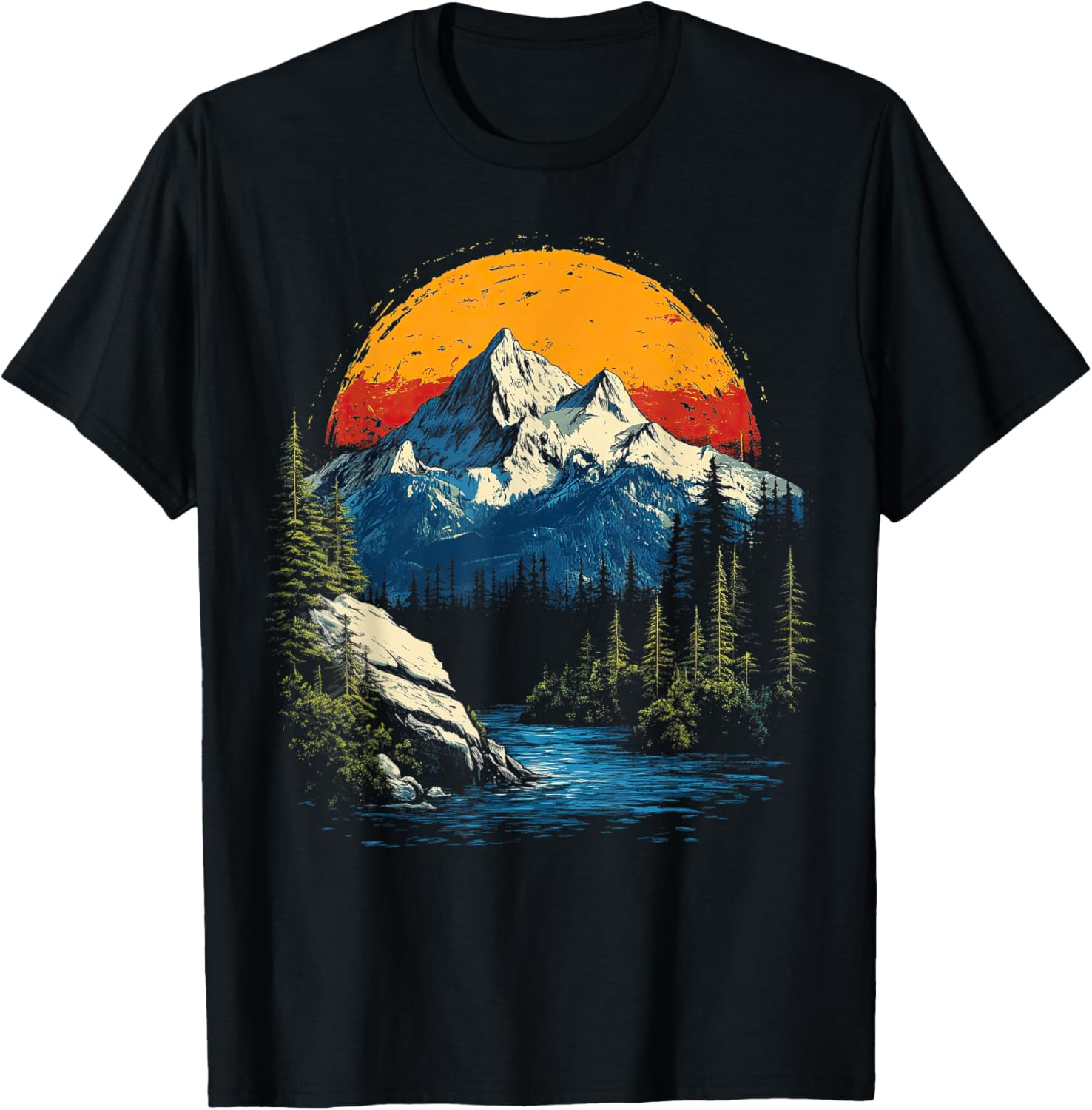 Vintage Nature Mountain Graphic Tee for Men, Women, Teens, and Kids - 2