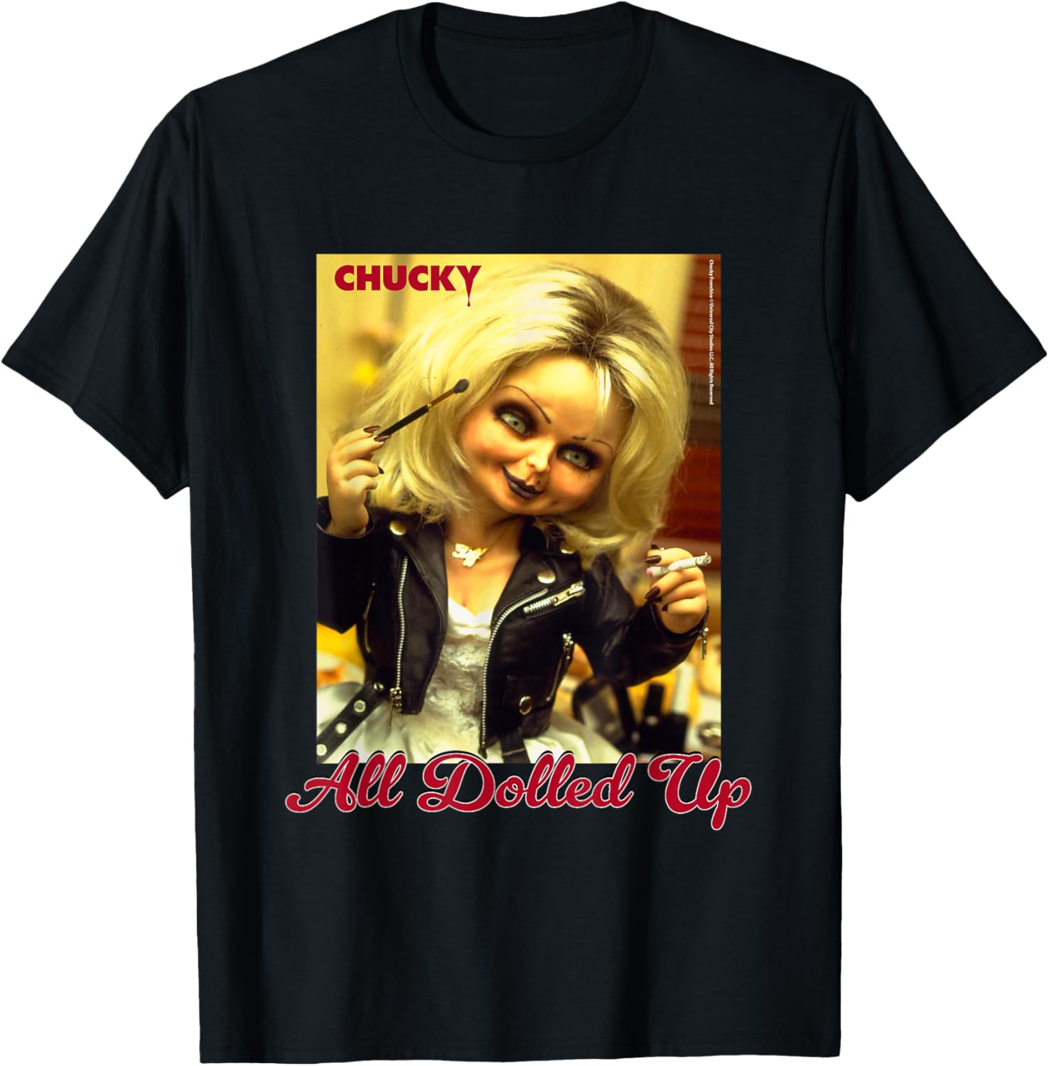 Chucky and Tiffany All Dolled Up T-Shirt for Horror Movie Fans - 4