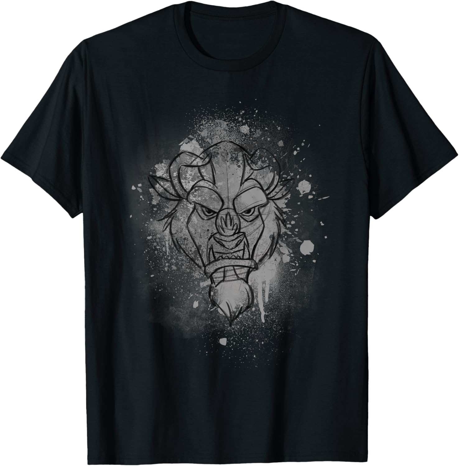 Disney Beauty and the Beast Ink Splatter Beast T-Shirt for Fans - 8