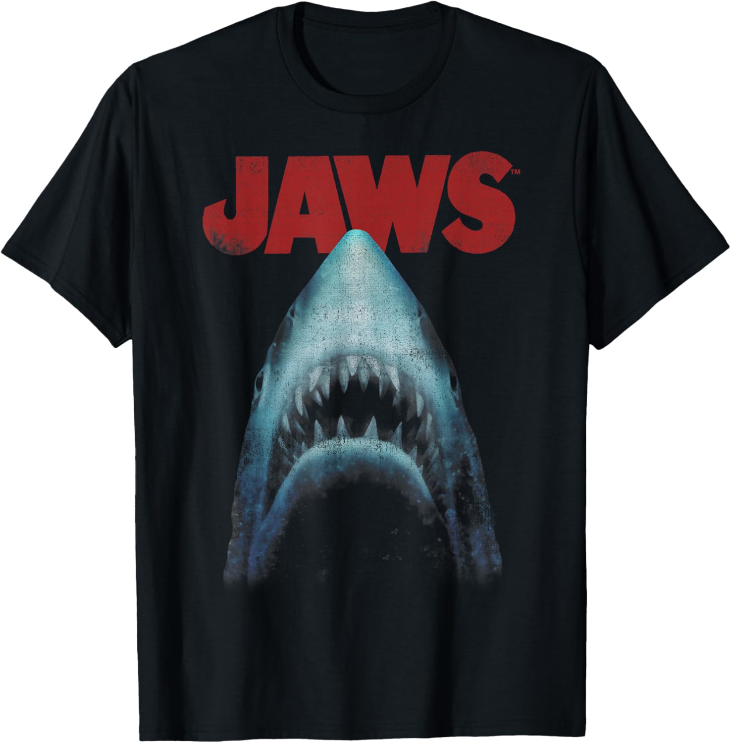 Jaws Classic Movie Poster T-Shirt Close-Up Design for Fans - 5