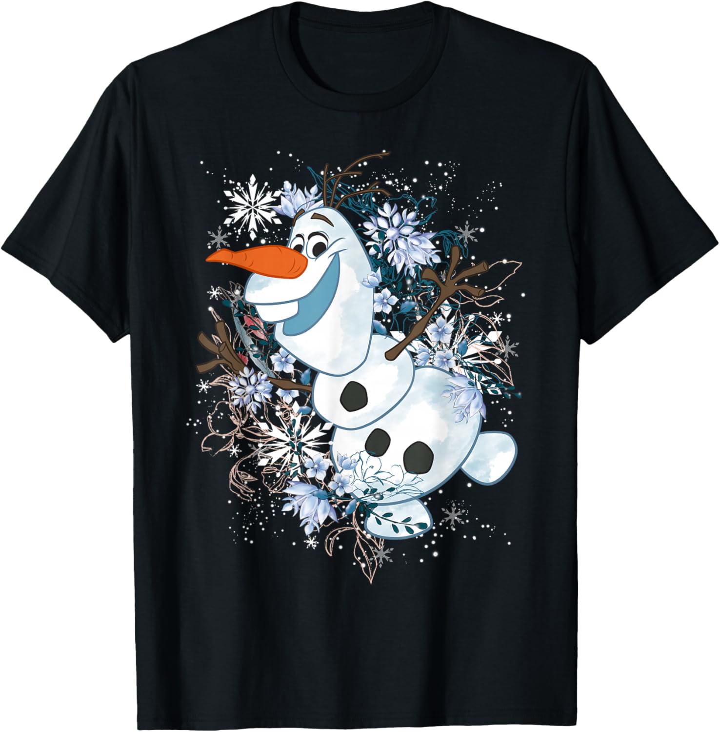 Disney Frozen Olaf Dancing Snowflakes Graphic T-Shirt for Kids and Adults - 5