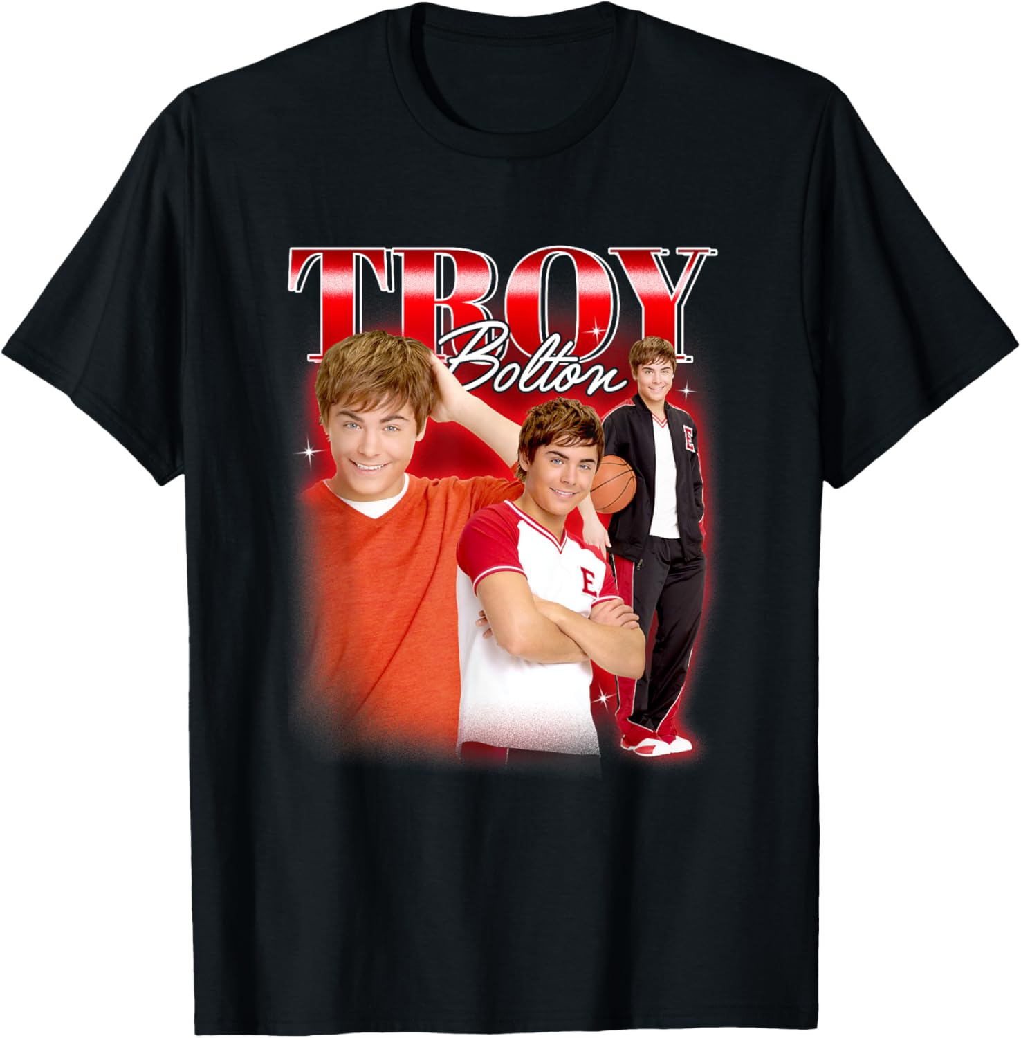 Disney High School Musical Troy Bolton Collage T-Shirt for Fans - 5