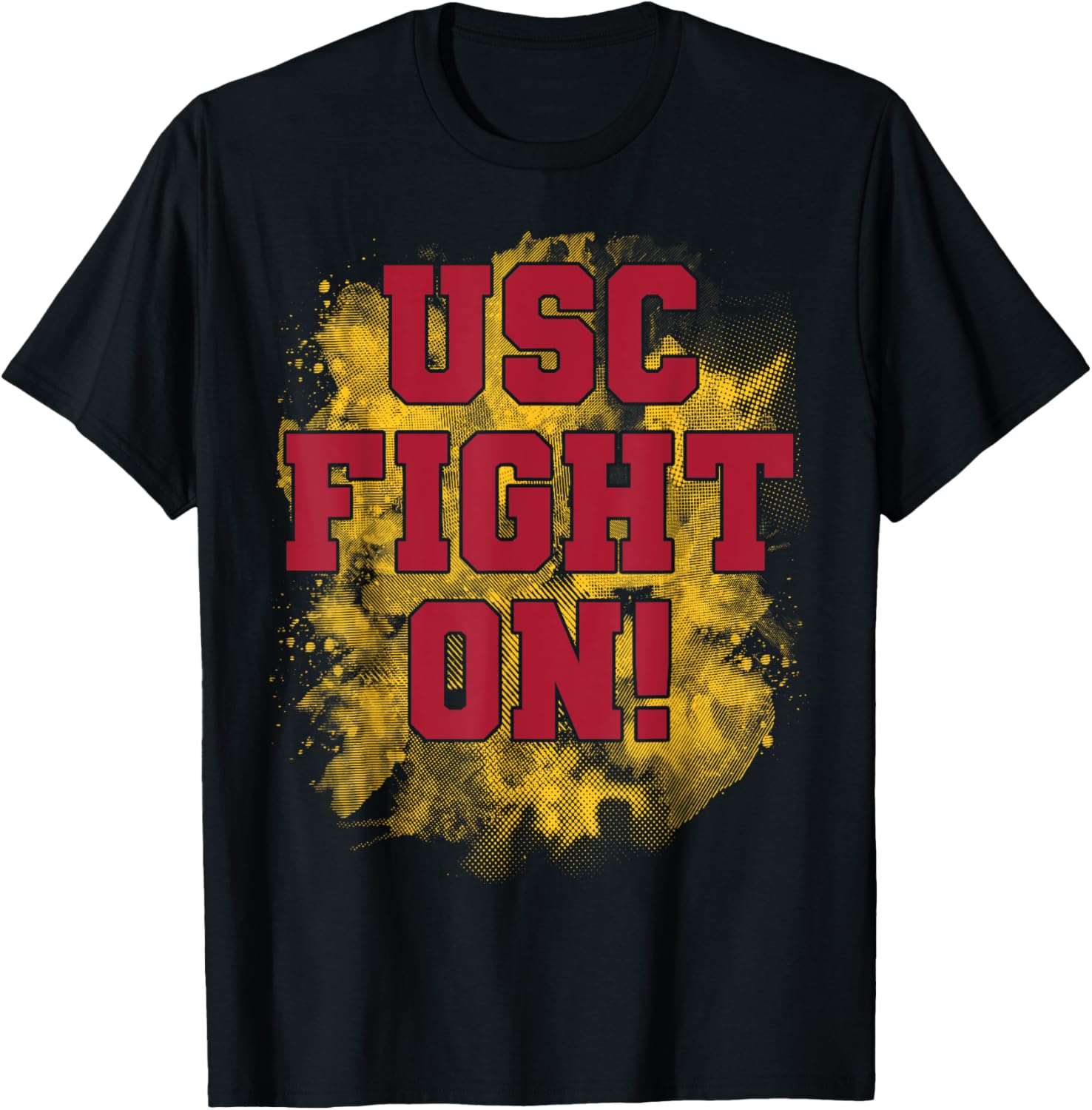 USC Fight On Distressed T-Shirt for Fans of the University of Southern California - 1
