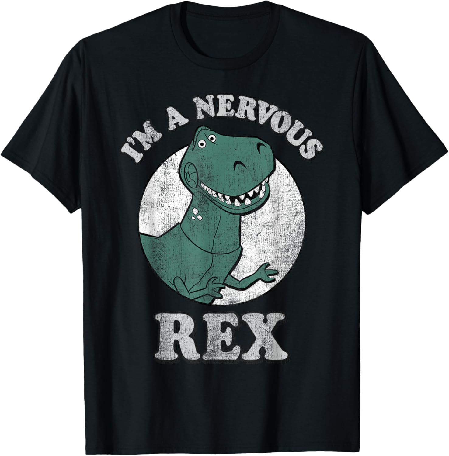 Disney Pixar Toy Story I'm A Nervous Rex Dinosaur Graphic T-Shirt - 4
