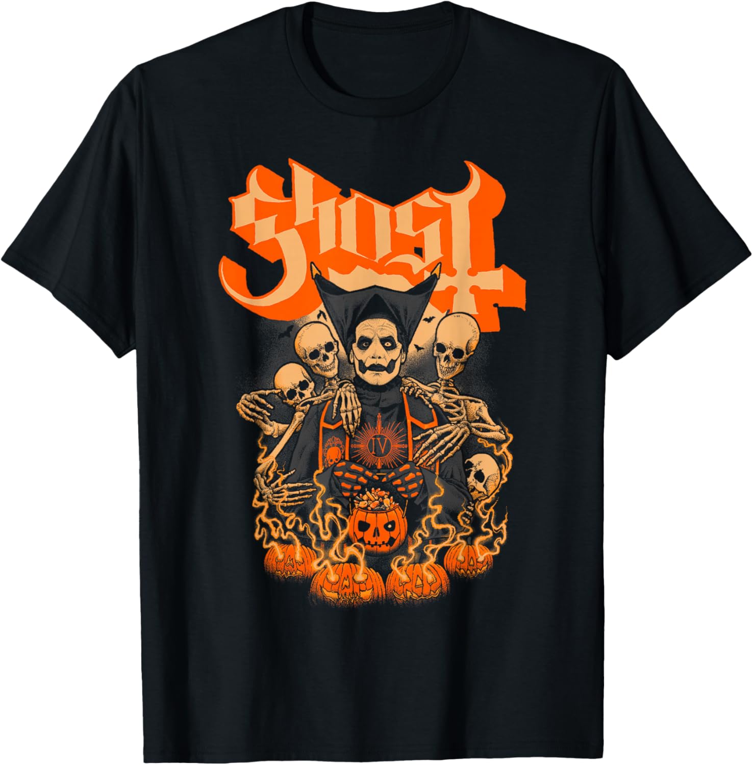 Ghost Great Pumpkin Halloween T-Shirt for Fun Autumn Celebrations - 1