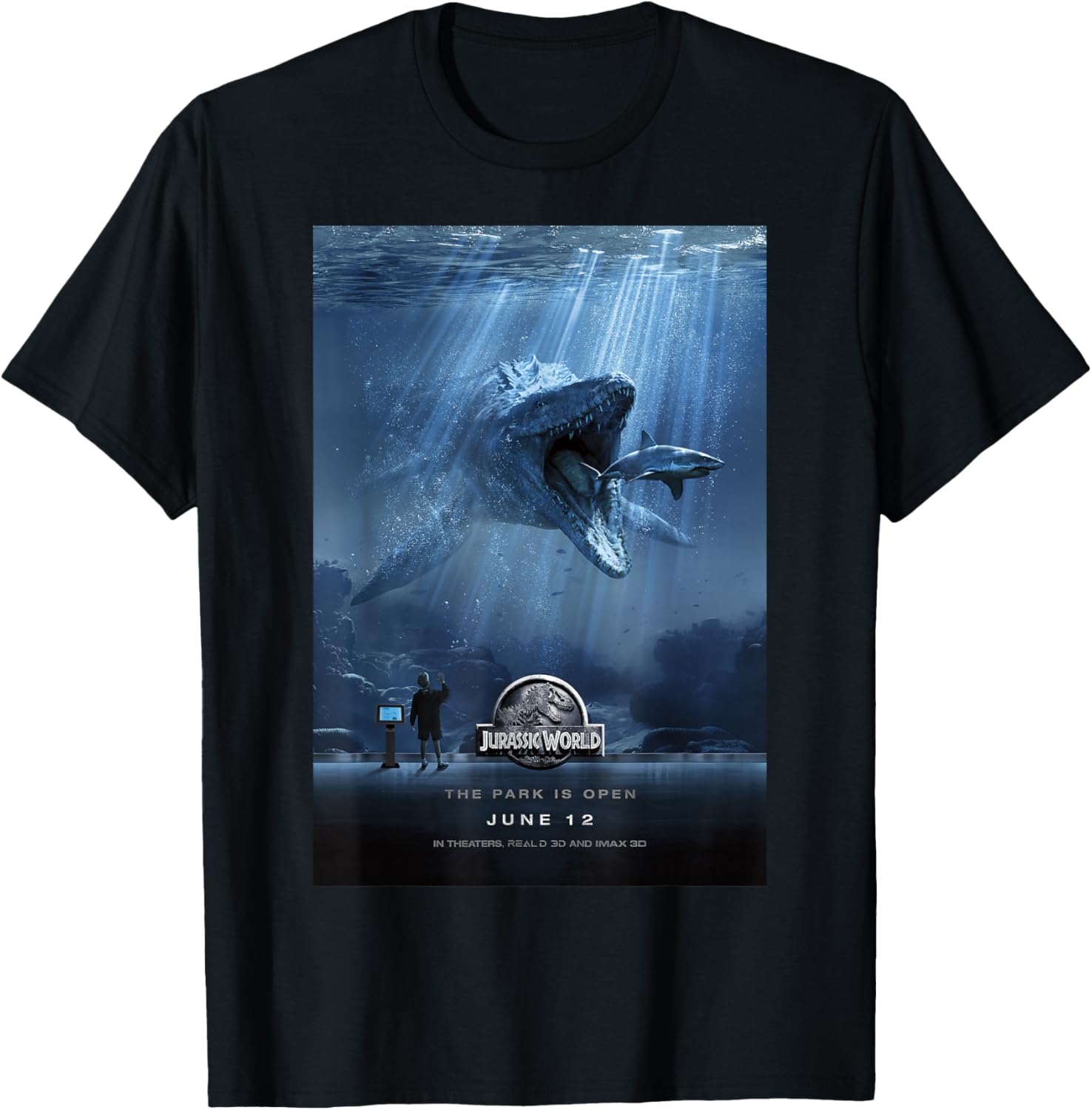 Jurassic World Mosasaurus Graphic T-Shirt for Movie Fans and Collectors - 7