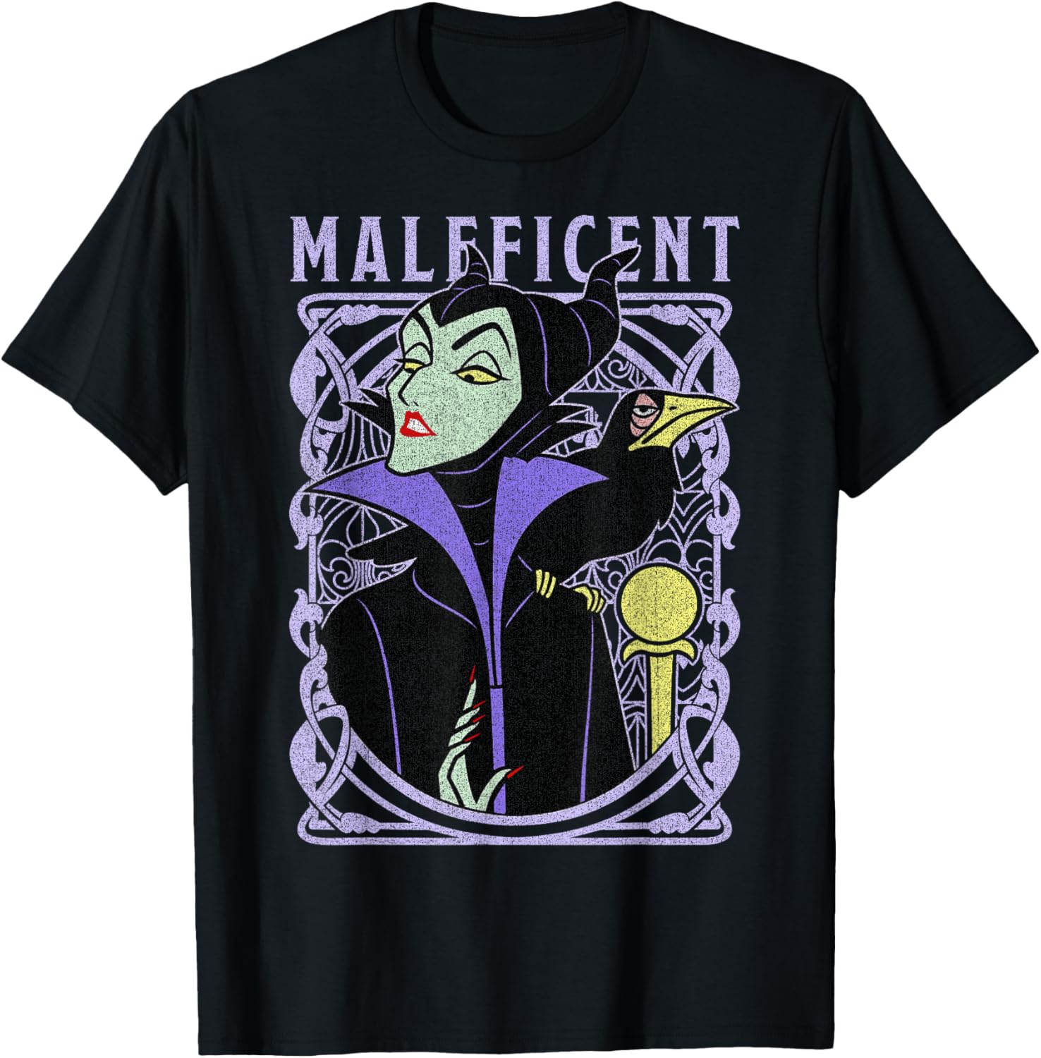 Disney Sleeping Beauty Maleficent Vintage Poster T-Shirt for Fans - 3