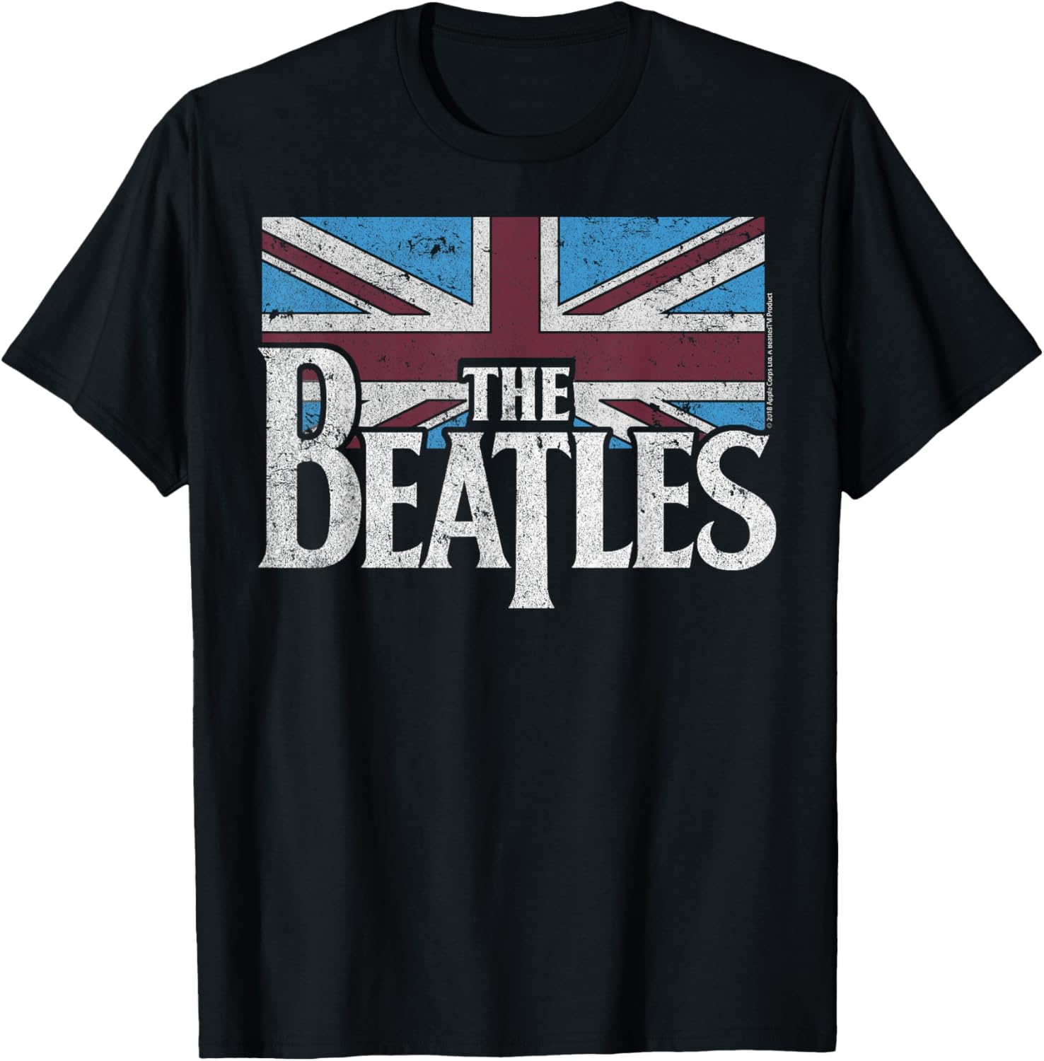 Beatles British Flag Red White Blue Short Sleeve T-Shirt for Fans - 9