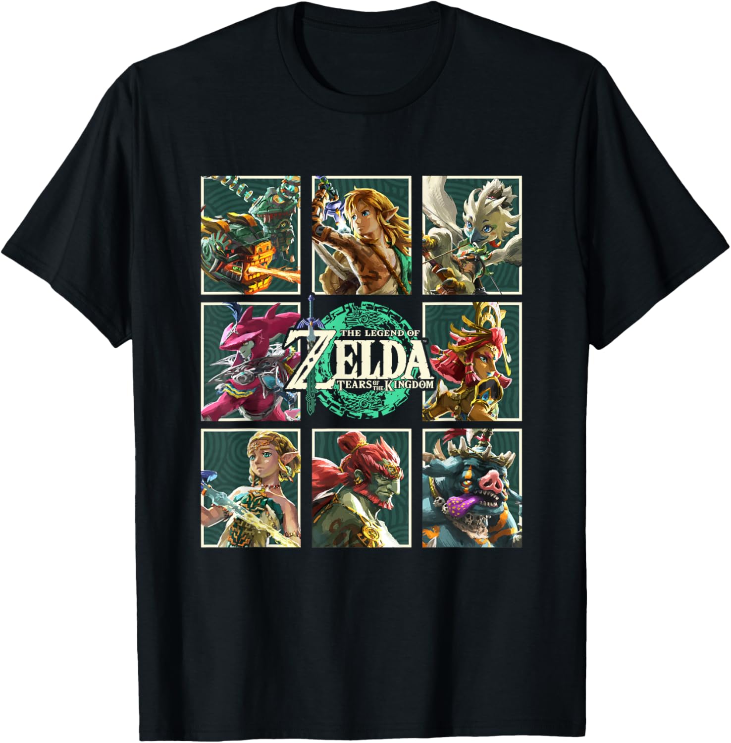 The Legend of Zelda Tears of the Kingdom Character Box T-Shirt for Gamers - 1