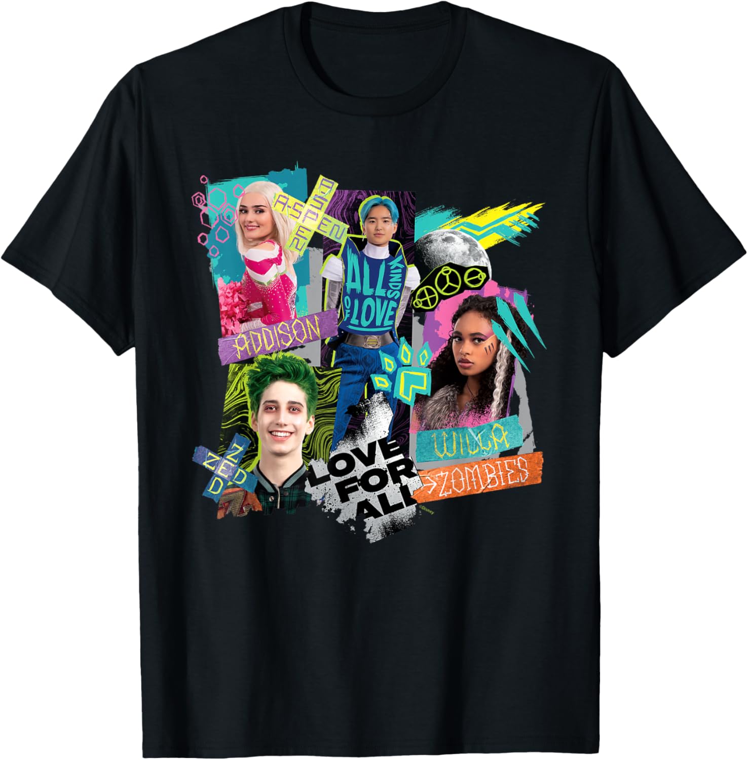 Disney Channel Zombies 3 Love for All T-Shirt for Kids and Teens - 18