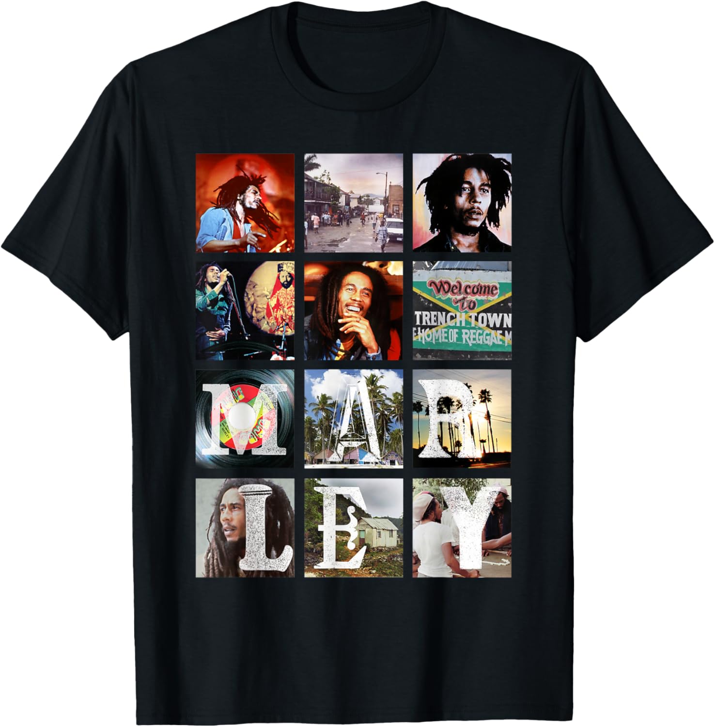 Bob Marley Block Images T-Shirt for Music Lovers and Trendsetters - 8