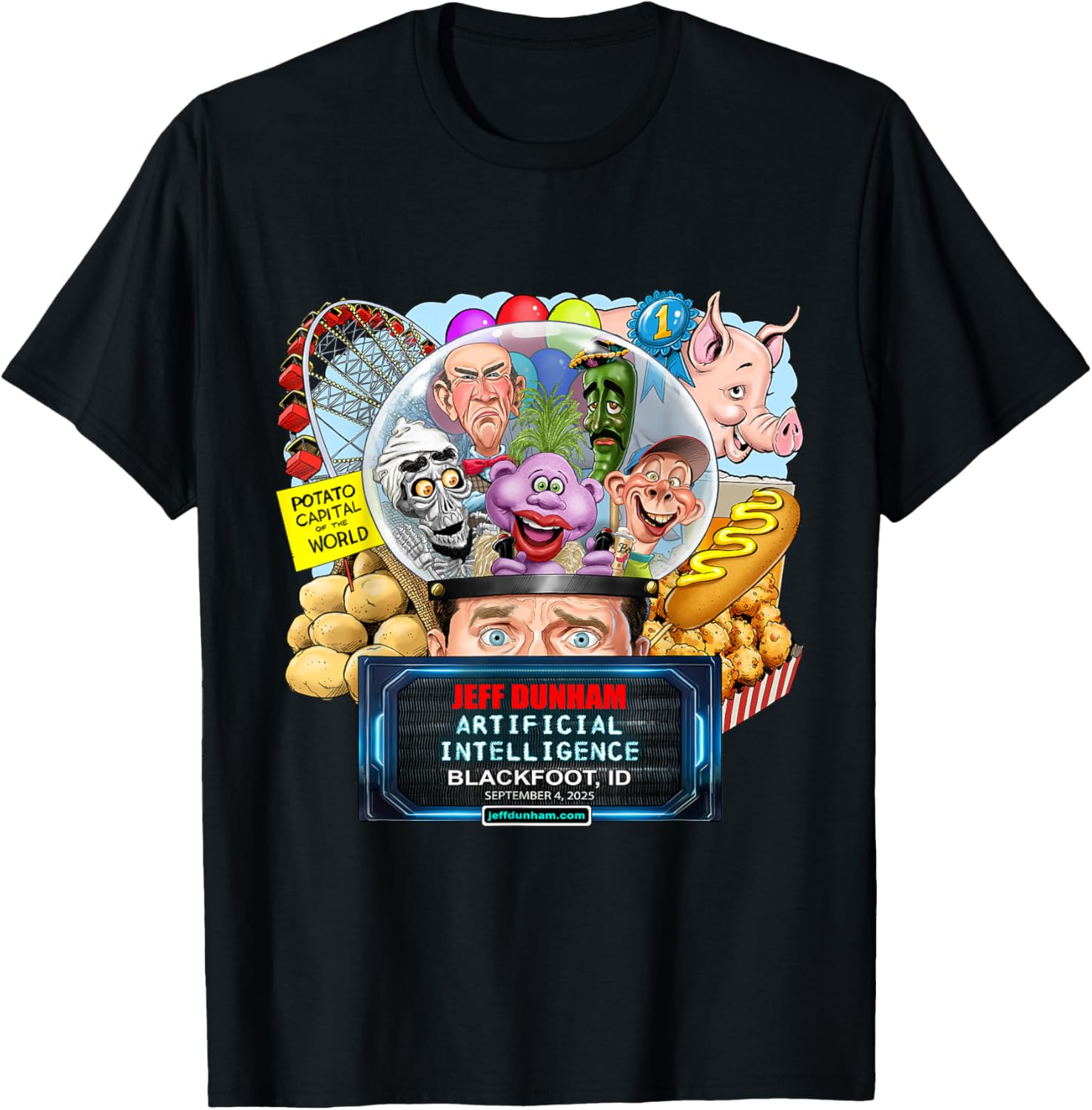 Jeff Dunham Blackfoot ID T-Shirt 2025 Fun Comedy Apparel for Fans - 5