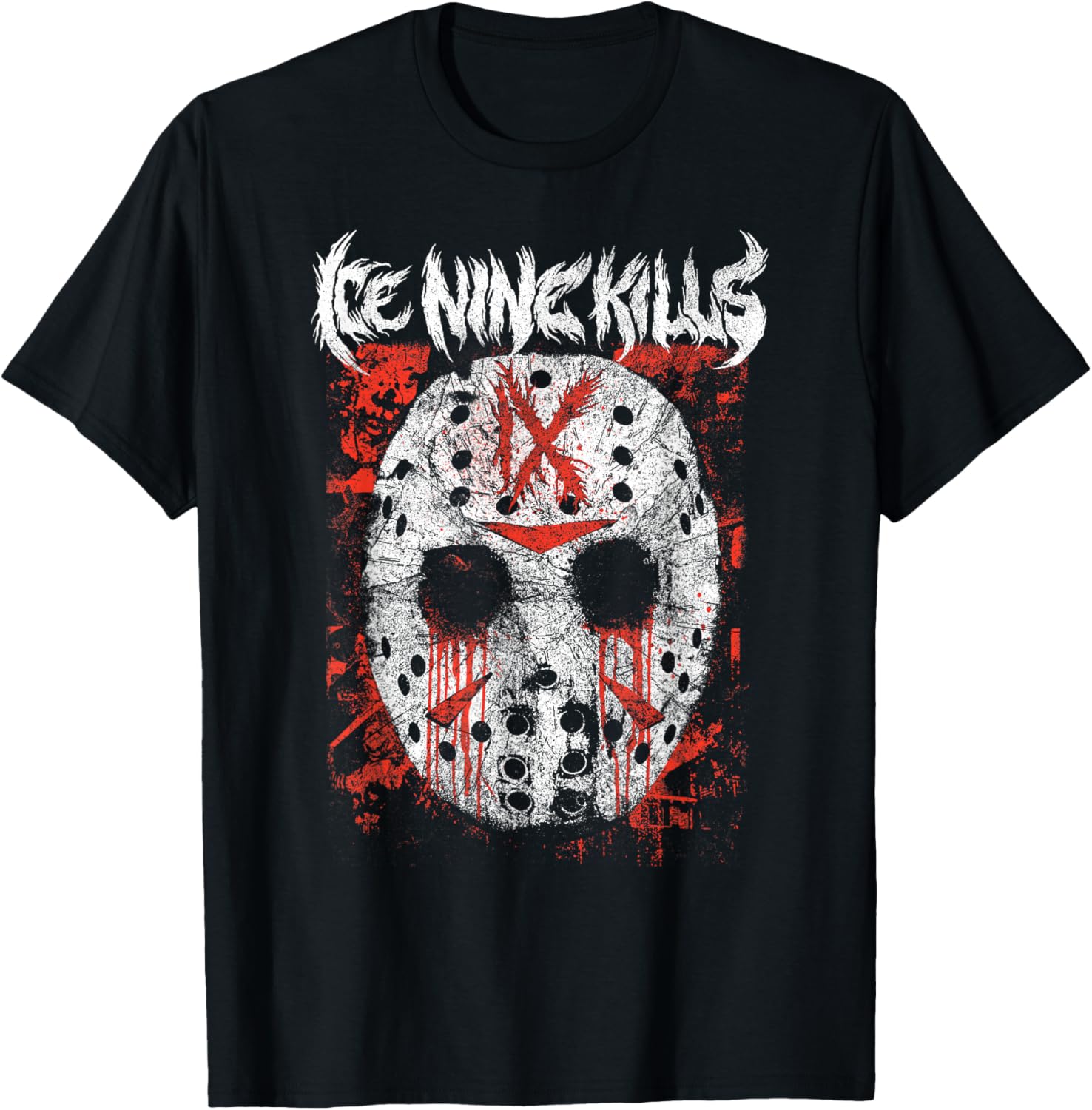 Ice Nine Kills Jason Mask T-Shirt for Horror Fans and Music Lovers - 1