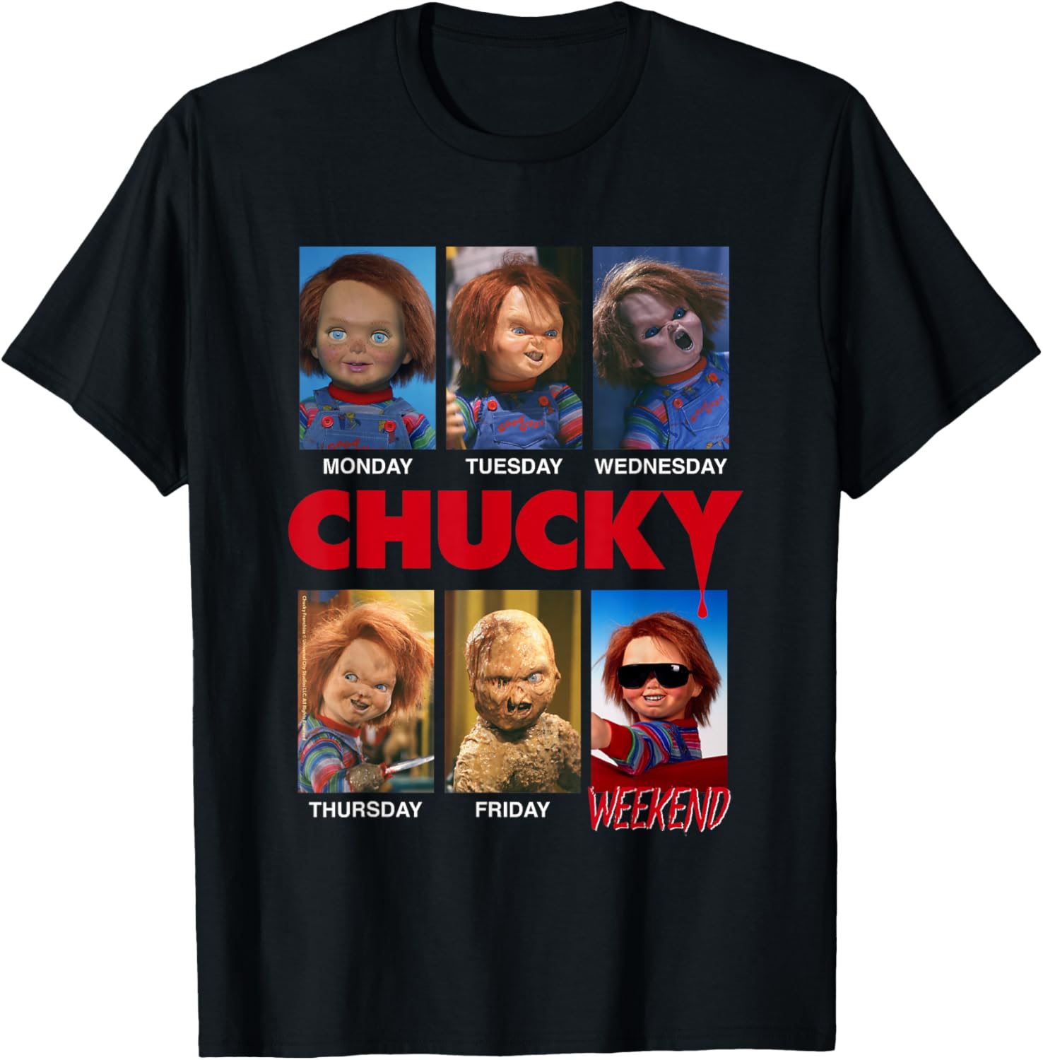 Chucky Days of The Week Moods T-Shirt for Fun Fashion Lovers - 22
