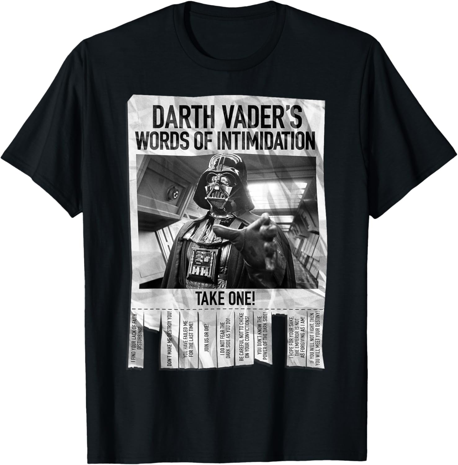 Darth Vader Intimidation Poster T-Shirt for Star Wars Fans - 1