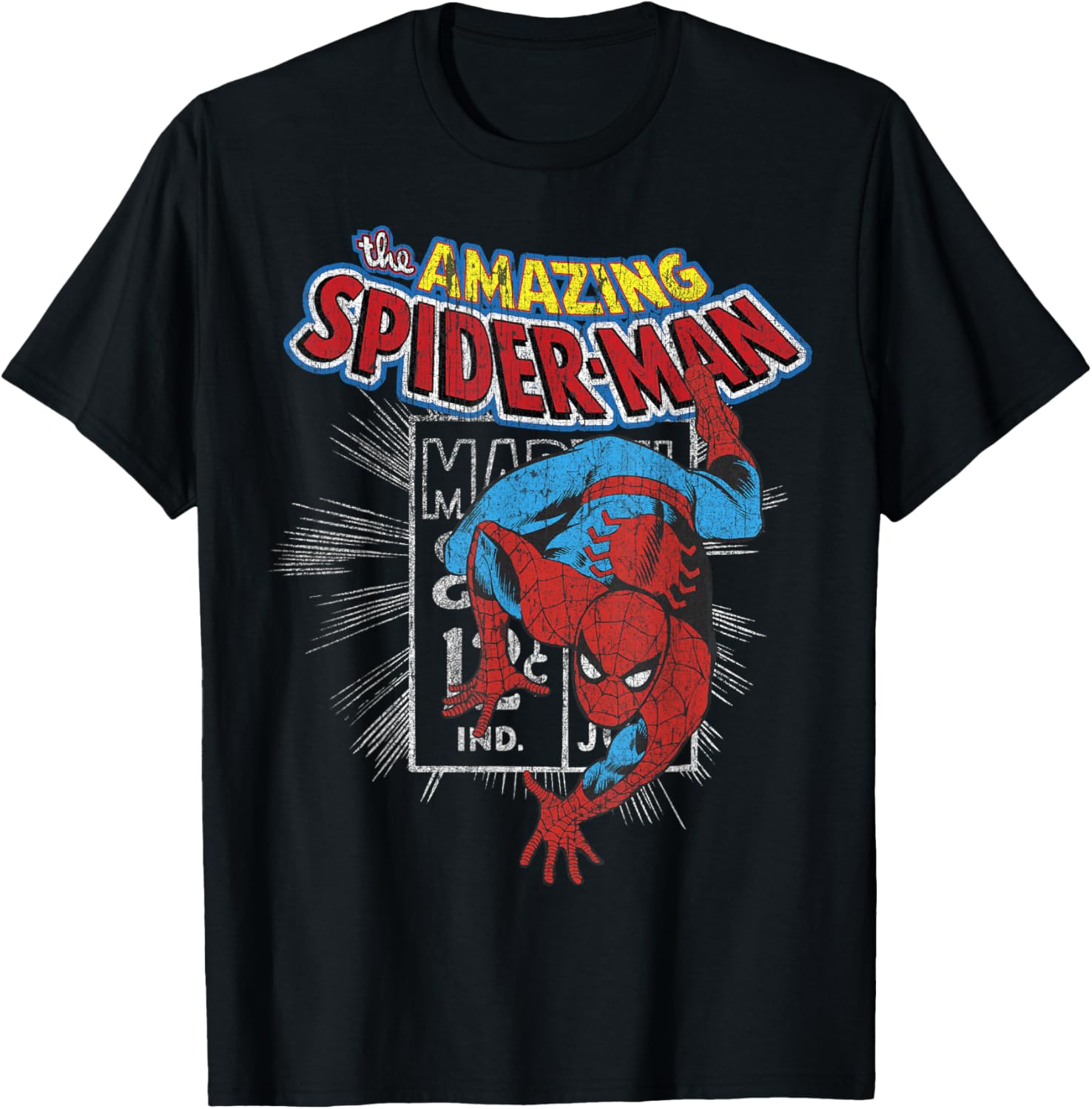Marvel Amazing Spider-Man Vintage Comic Poster T-Shirt for Fans - 1