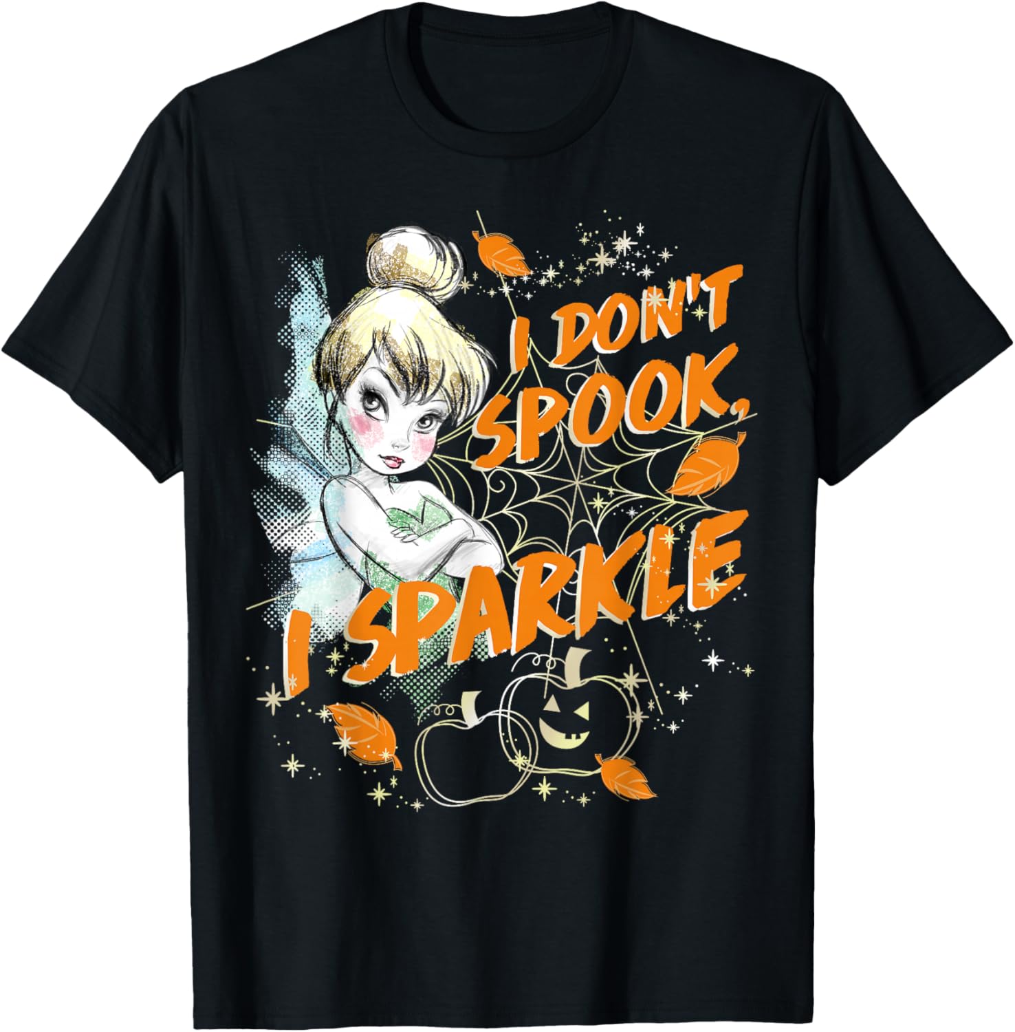 Disney Peter Pan Tinkerbell Halloween Sparkle T-Shirt for Women and Kids - 12